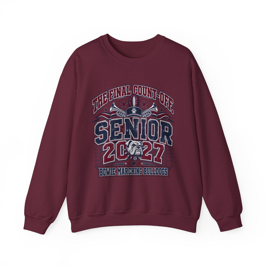 Senior 2027 Crewneck Sweatshirt — "The Final Count-Down" Bowie Marching Bulldogs