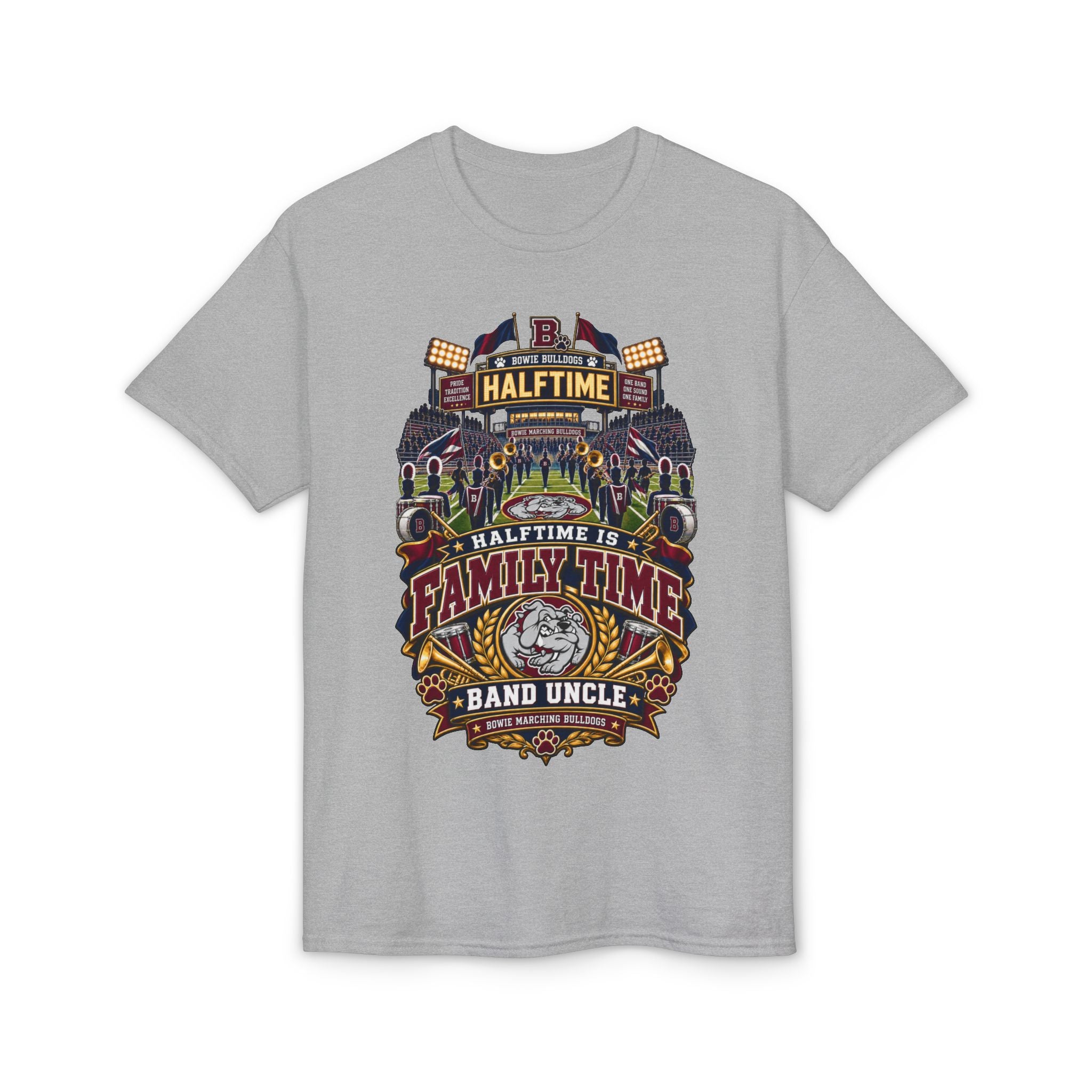 Halftime Is Family Time Band Uncle T-Shirt – Marching Band Fan Tee