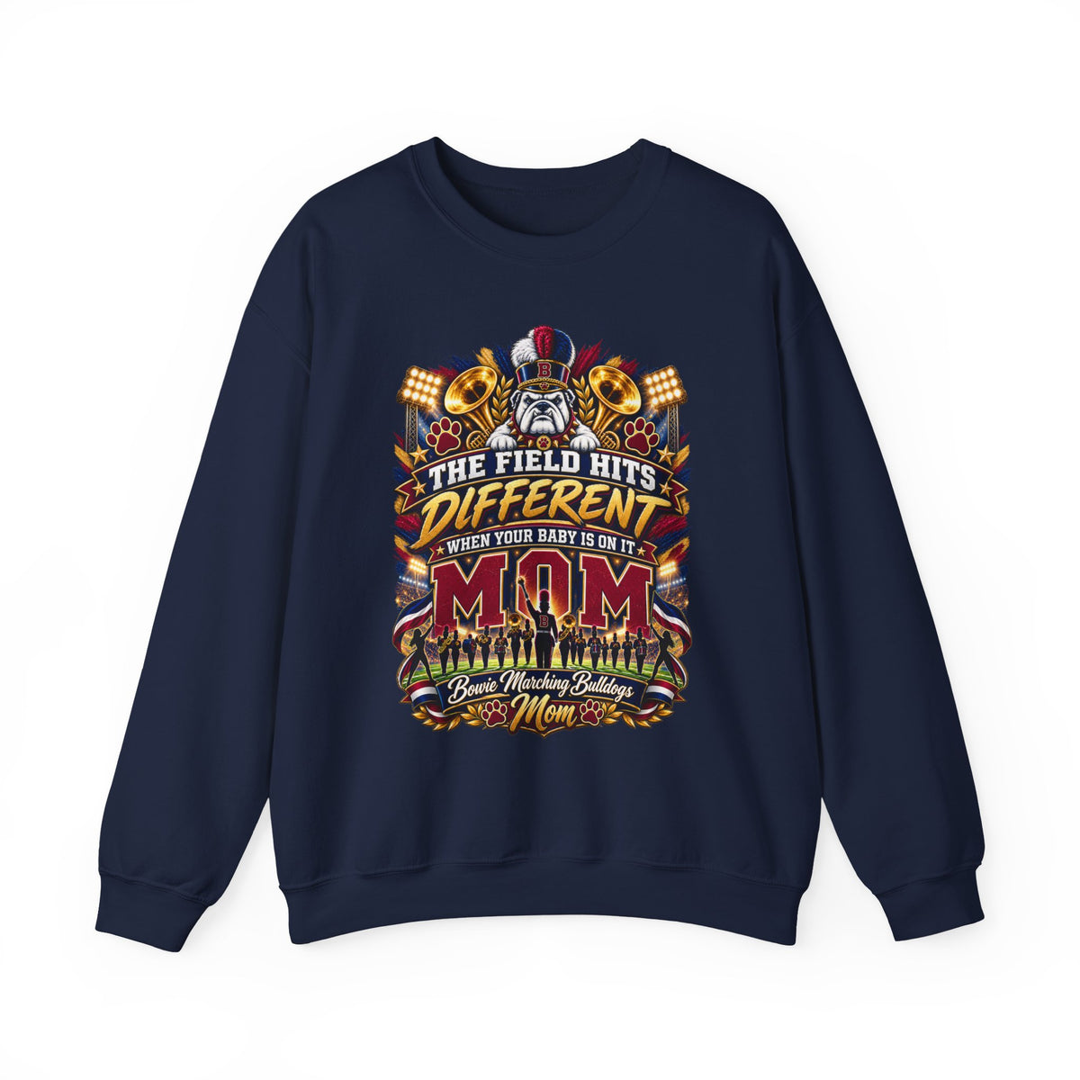Football Mom Crewneck Sweatshirt — “The Field Hits Different When Your Baby’s On It”