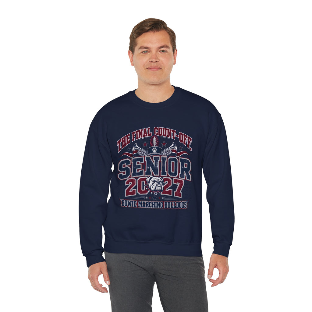 Senior 2027 Crewneck Sweatshirt — "The Final Count-Down" Bowie Marching Bulldogs