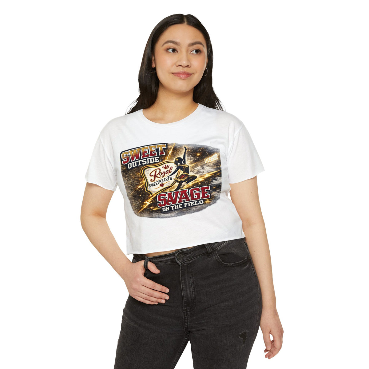 Festival Crop Top — "Sweet Outside, Savage on the Field" Graphic
