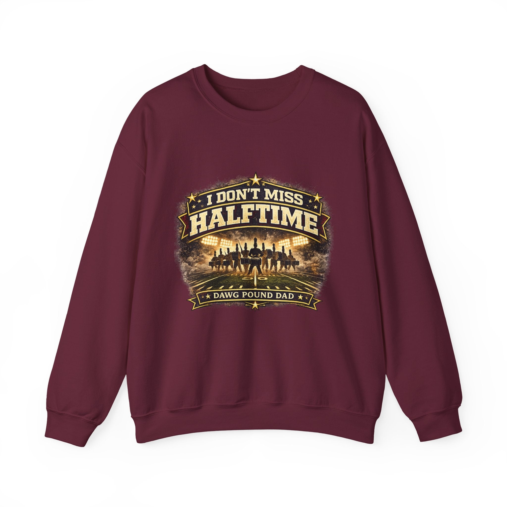 Halftime Dad Crewneck Sweatshirt — "I Don't Miss Halftime" Football Dad Pullover