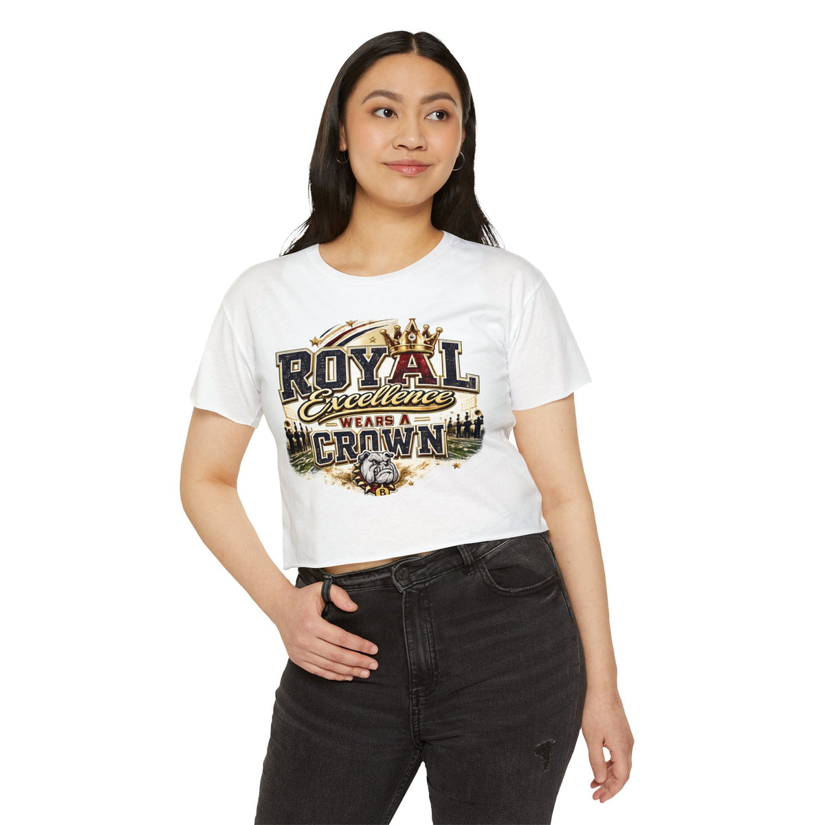 Royal Excellence Crop Top — "Royal Excellence Wears a Crown" Festival Tee