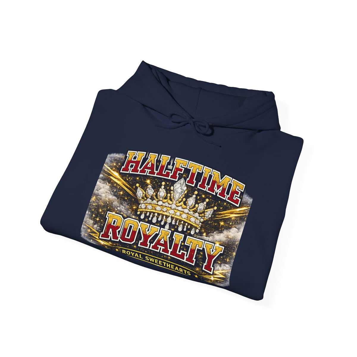 Halftime Royalty Hoodie — Vintage Crown & Stadium Graphic Sweatshirt