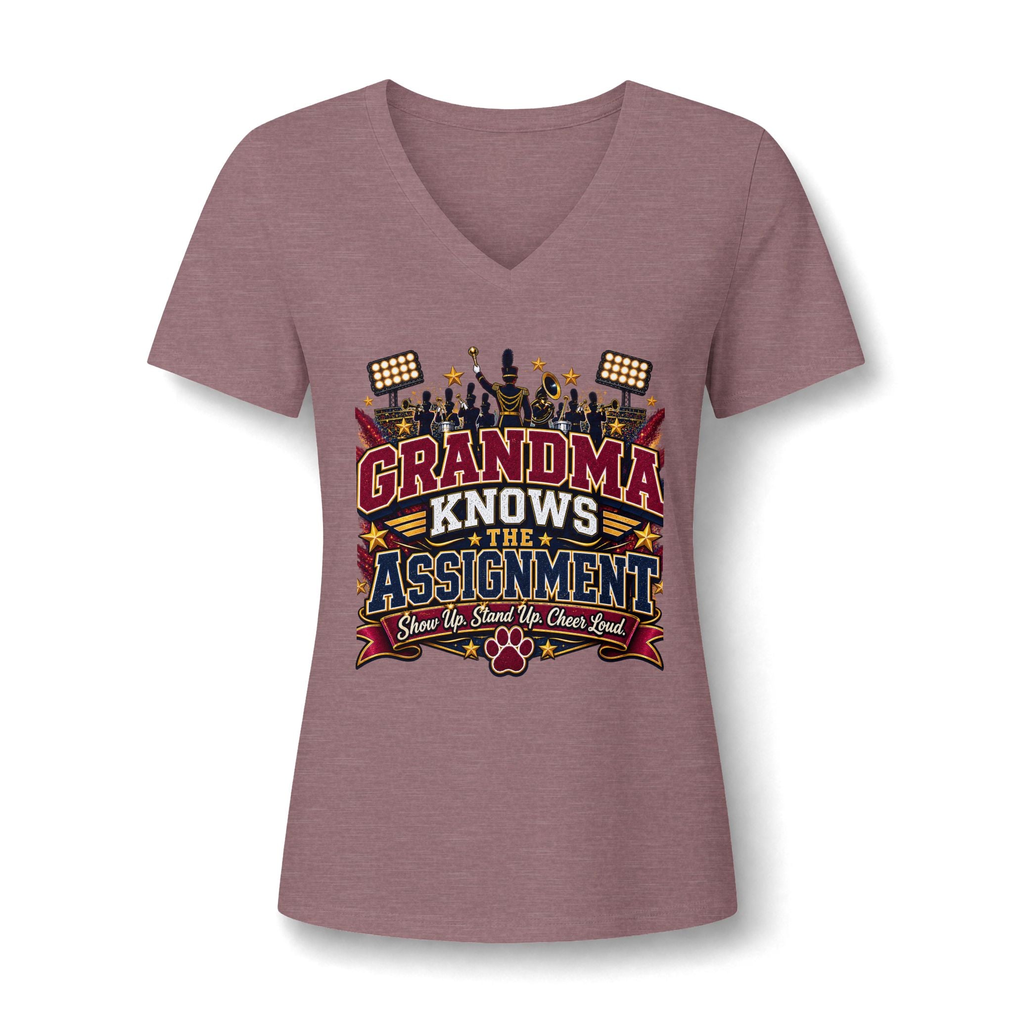 Grandma Knows the Assignment V-Neck Tee — Funny Proud Grandma Gift