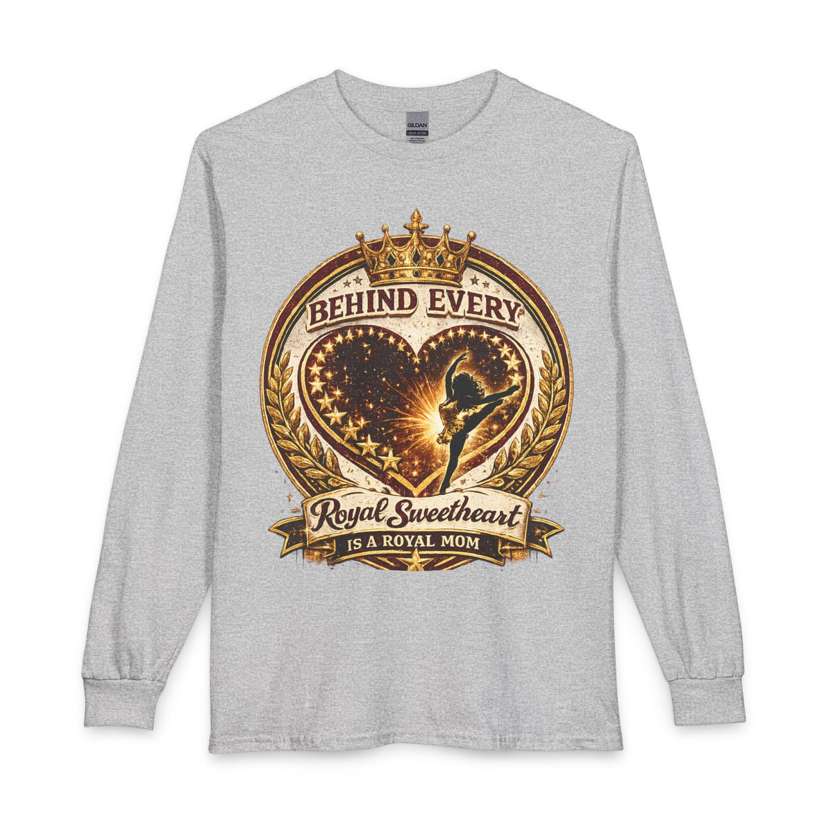 Royal Sweetheart Mom Long Sleeve Tee — "Behind Every Royal Sweetheart is a Royal Mom"