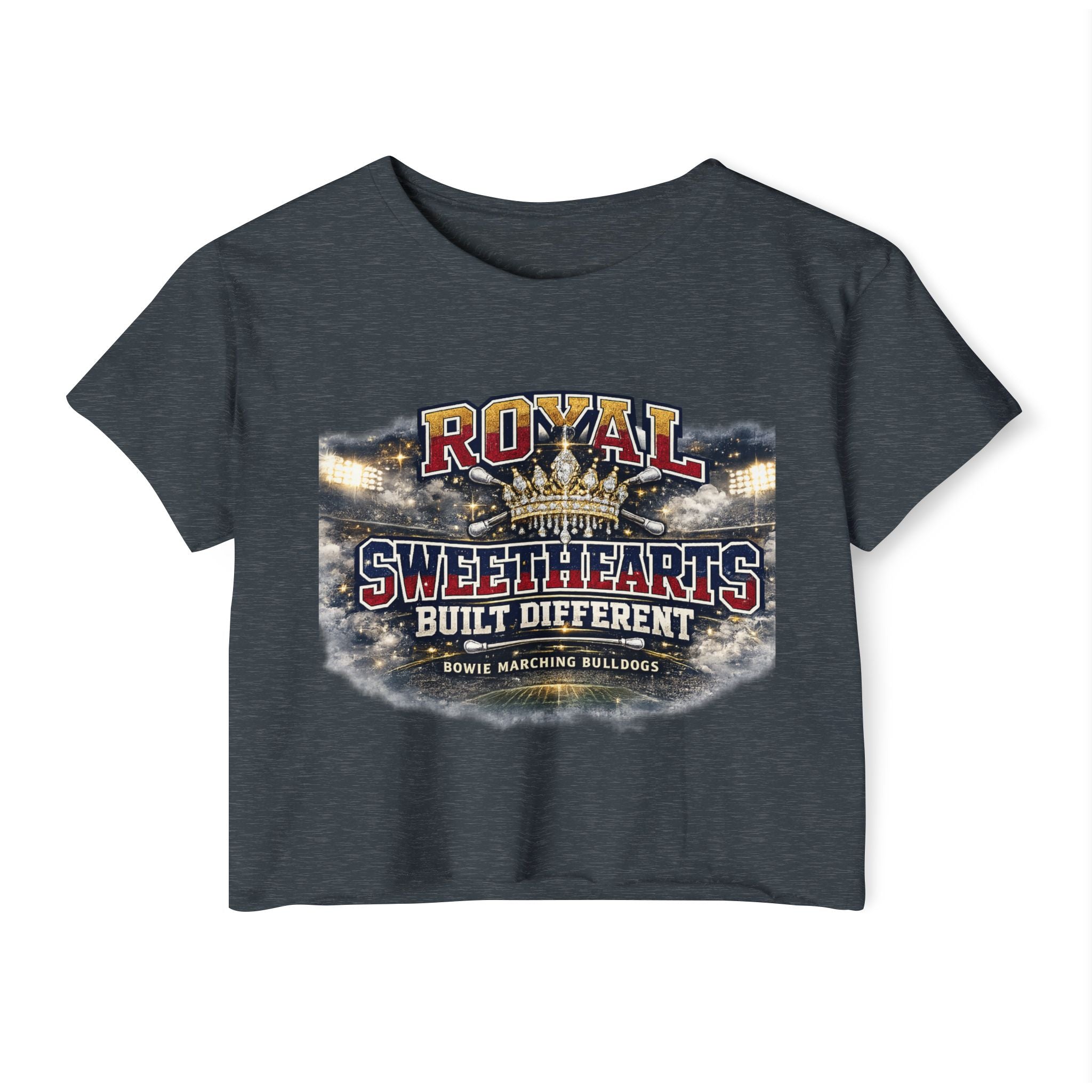Festival Crop Top — "Royal Sweethearts Built Different" Graphic
