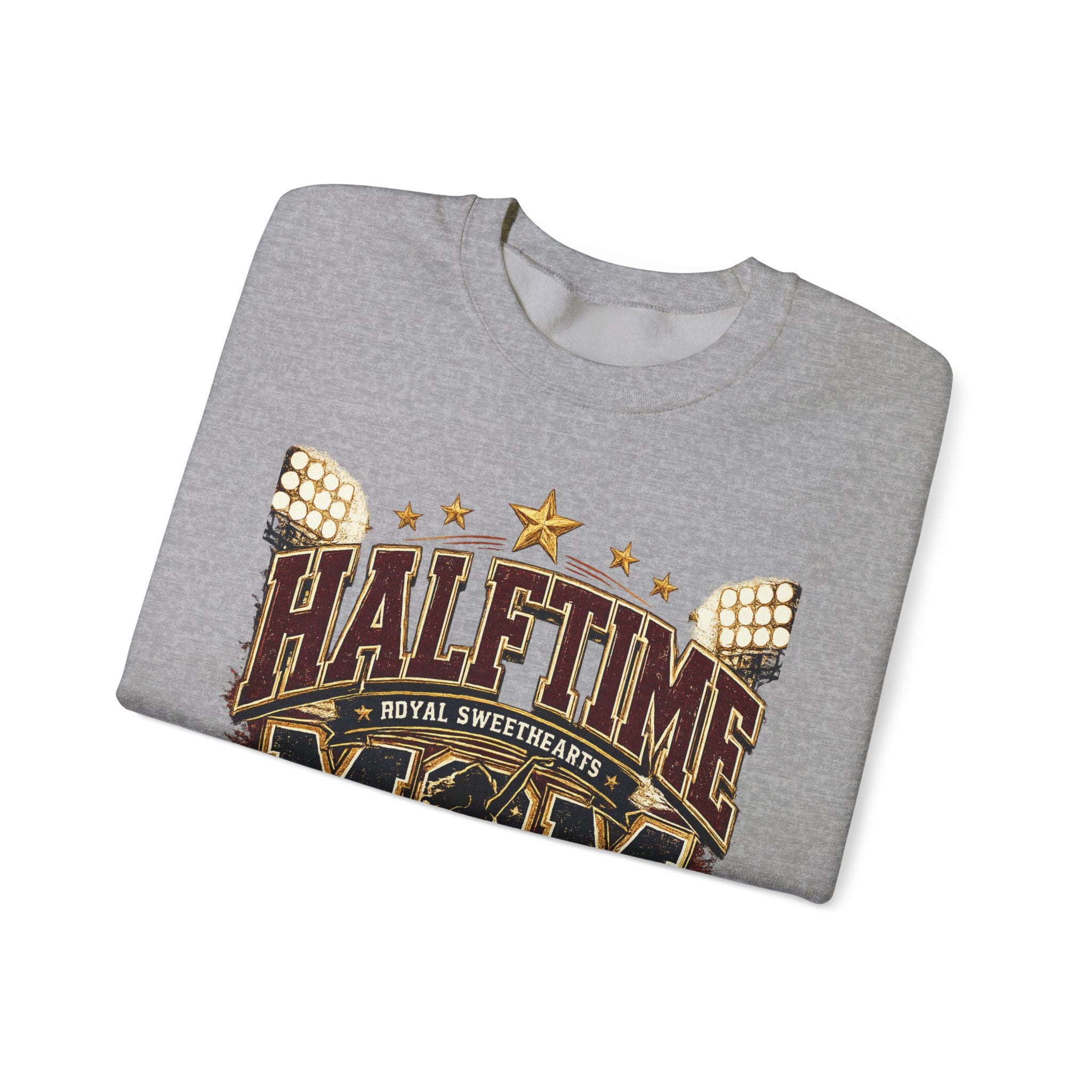 Halftime Mom Crewneck Sweatshirt — Marching Band / Royal Sweethearts Design