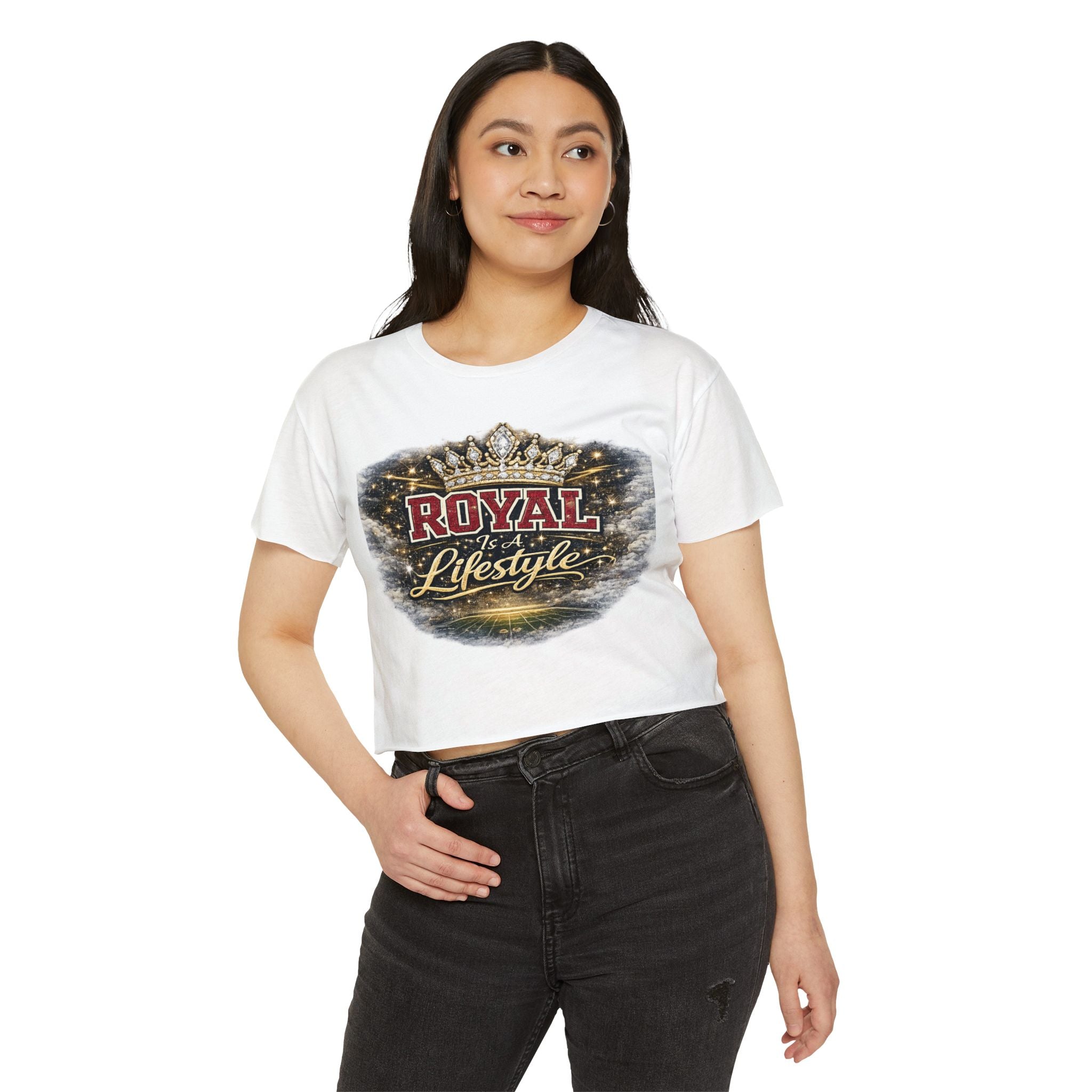 Royal Lifestyle Crop Top — Women’s Festival Graphic Tee