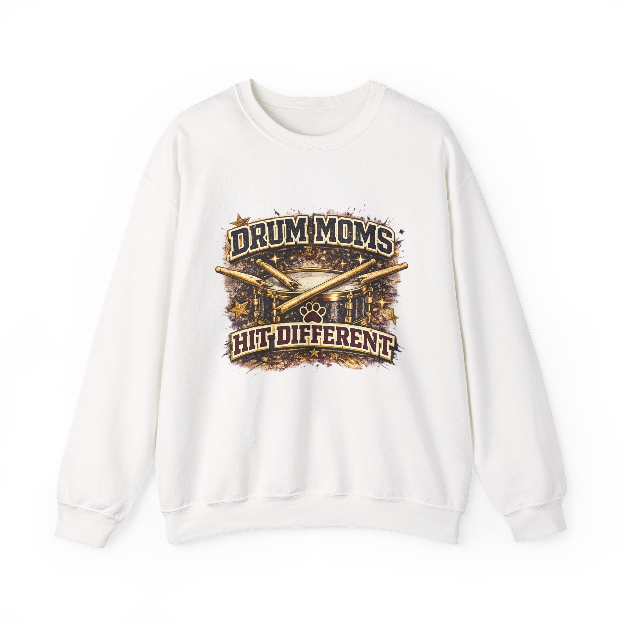 Drum Moms Crewneck Sweatshirt – "Drum Moms Hit Different" Graphic