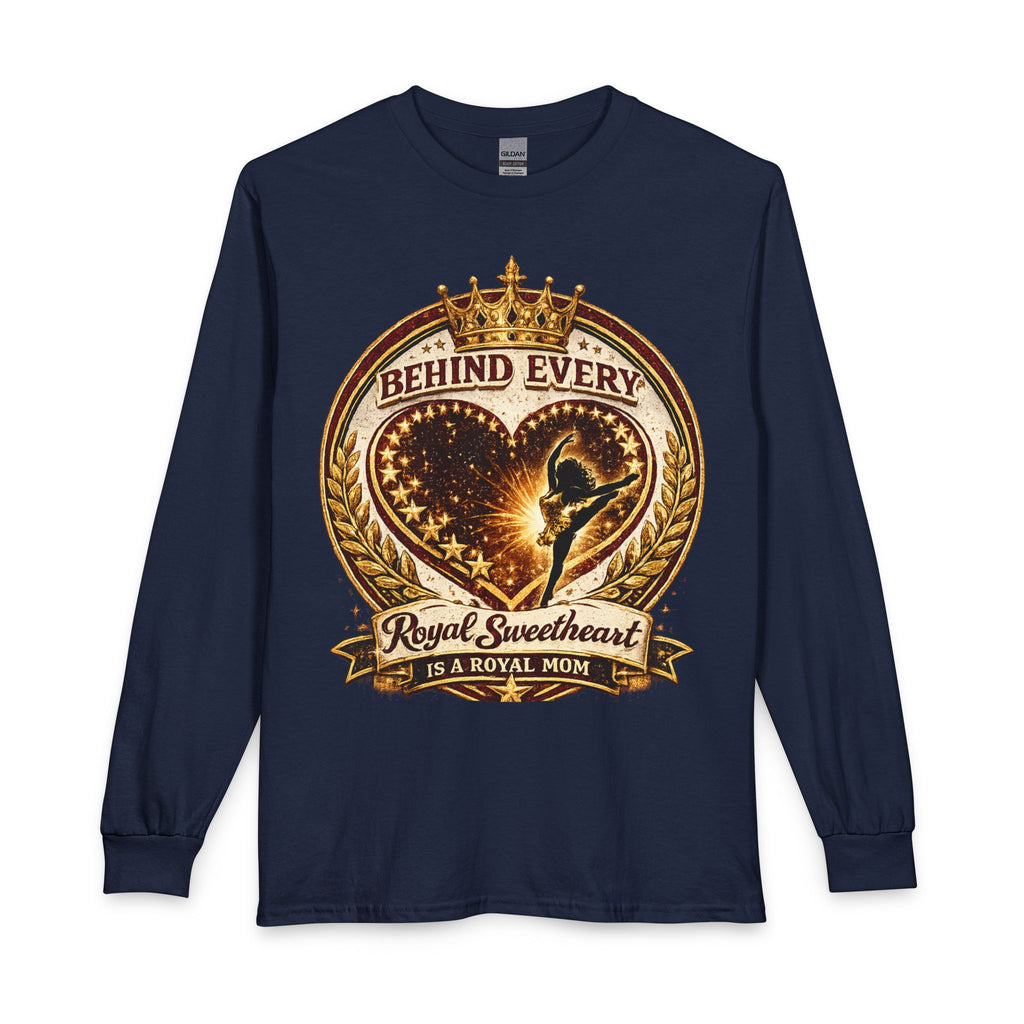 Royal Sweetheart Mom Long Sleeve Tee — "Behind Every Royal Sweetheart is a Royal Mom"