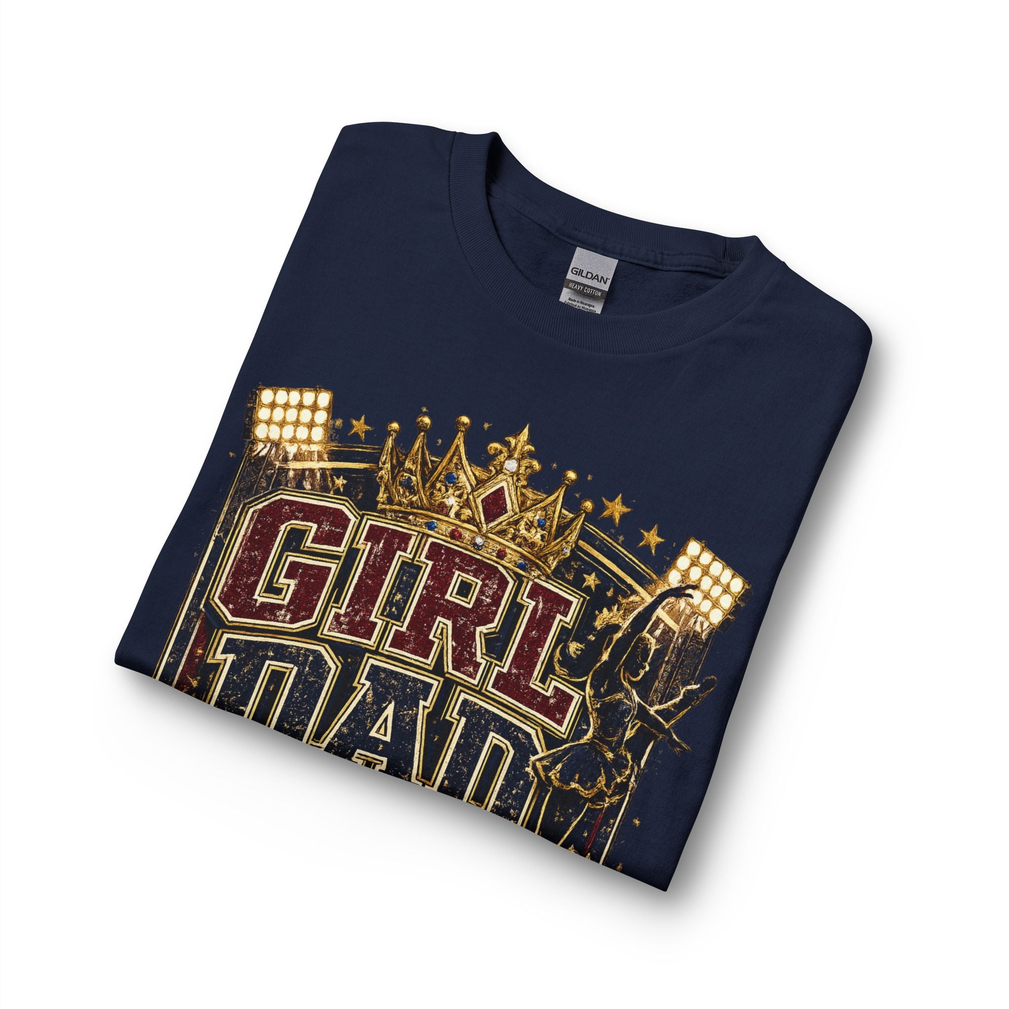 Girl Dad Long Sleeve Tee — 'Girl Dad: Royal Sweethearts, Built for Halftime' Athletic Dad Shirt
