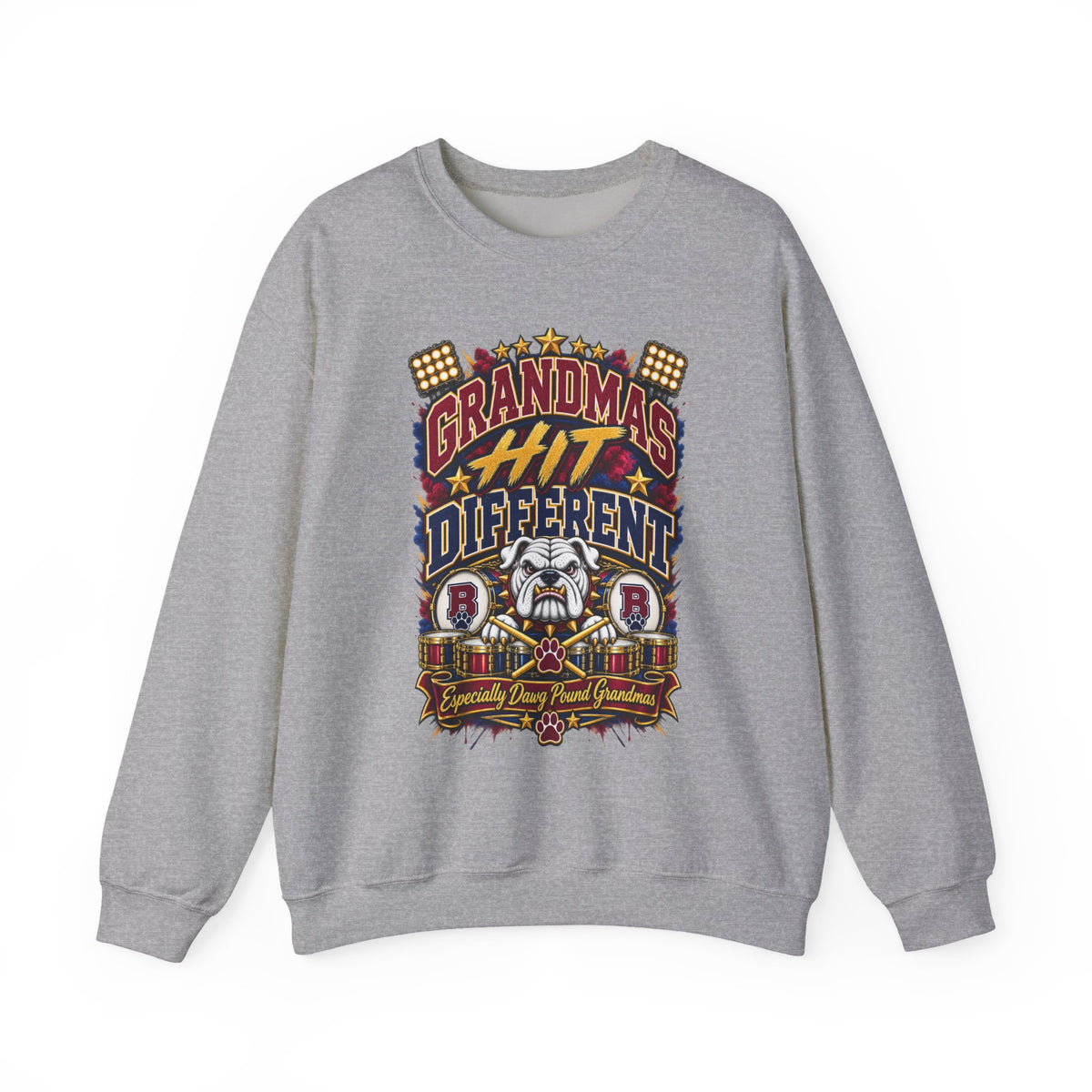 Grandma’s a Little Different Crewneck Sweatshirt — Vintage Bulldog Design