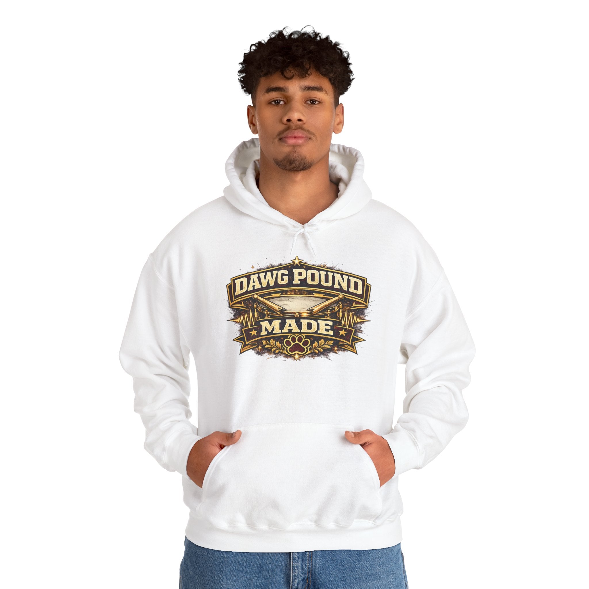 Dawg Pound Made Hoodie – Vintage Football Fan Pullover