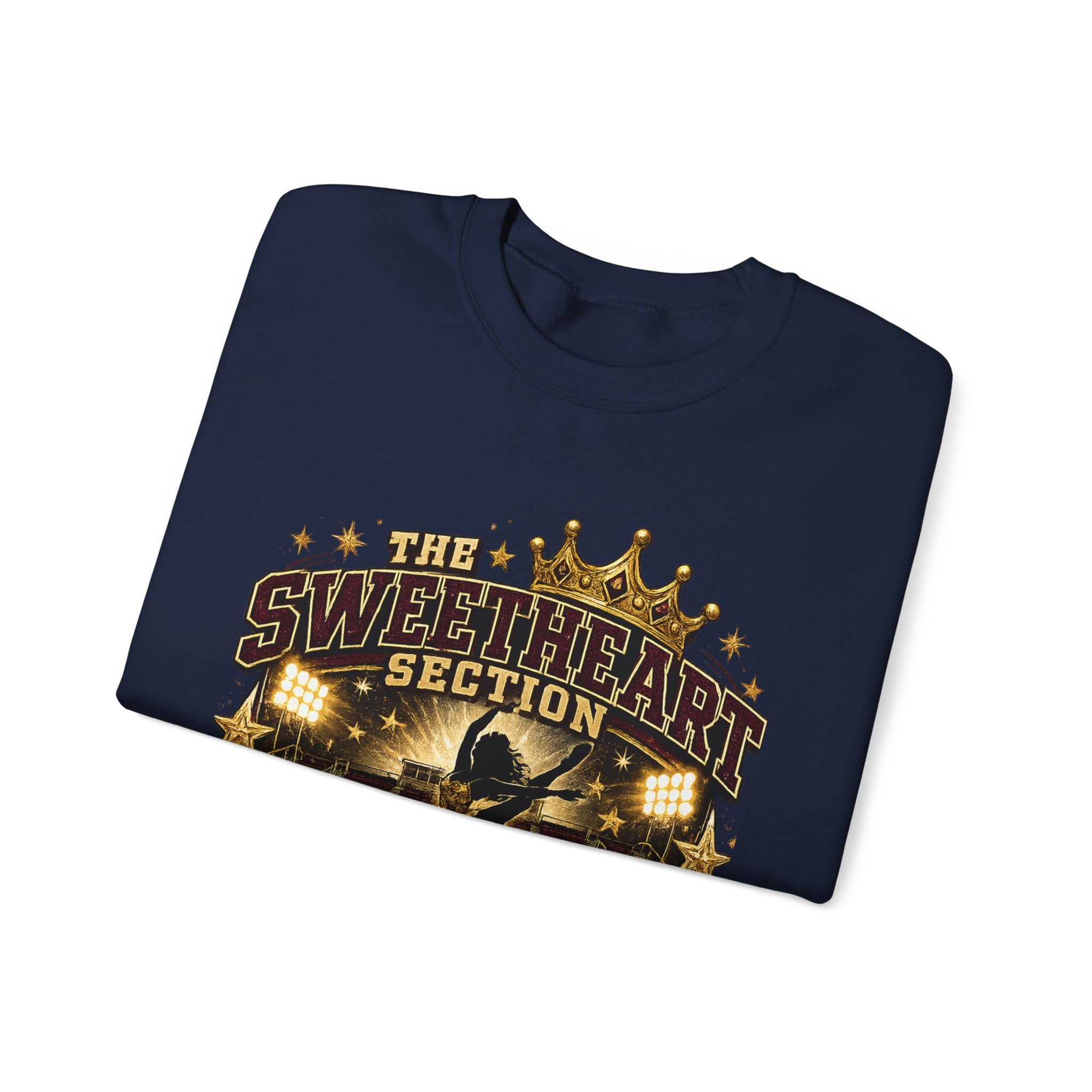 Royal Sweethearts Mom Sweatshirt – “The Sweetheart Section” Vintage Cheer Mom Crewneck