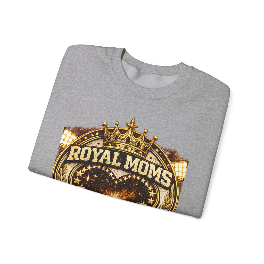 Royal Moms Crewneck Sweatshirt — "Royal Moms Hit Different" Graphic Pullover