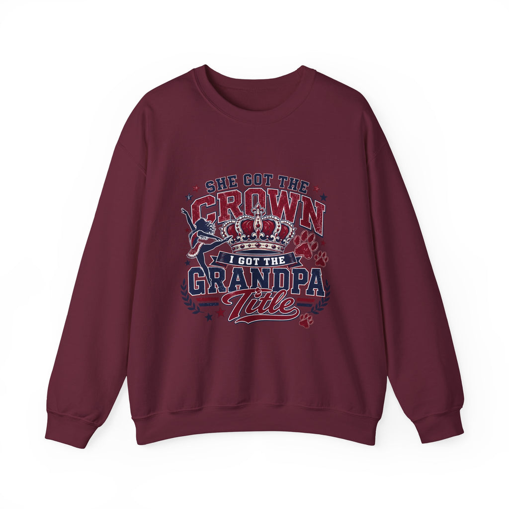 Grandpa Title Sweatshirt — "She Got the Crown, I Got the Grandpa Title" Crewneck