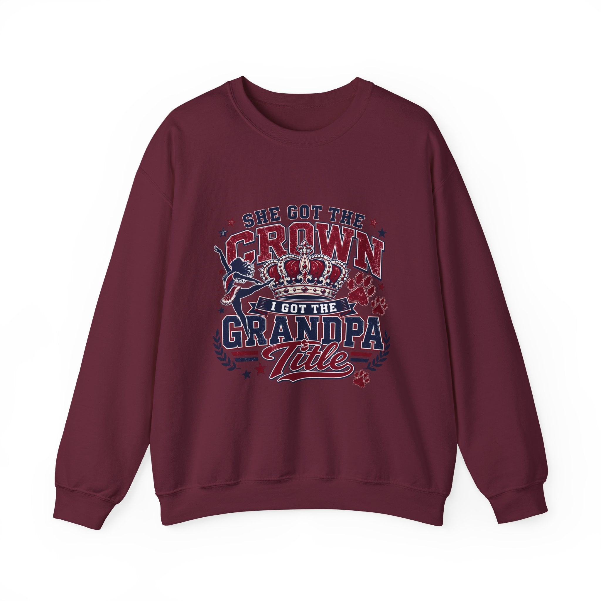 Grandpa Title Sweatshirt — "She Got the Crown, I Got the Grandpa Title" Crewneck