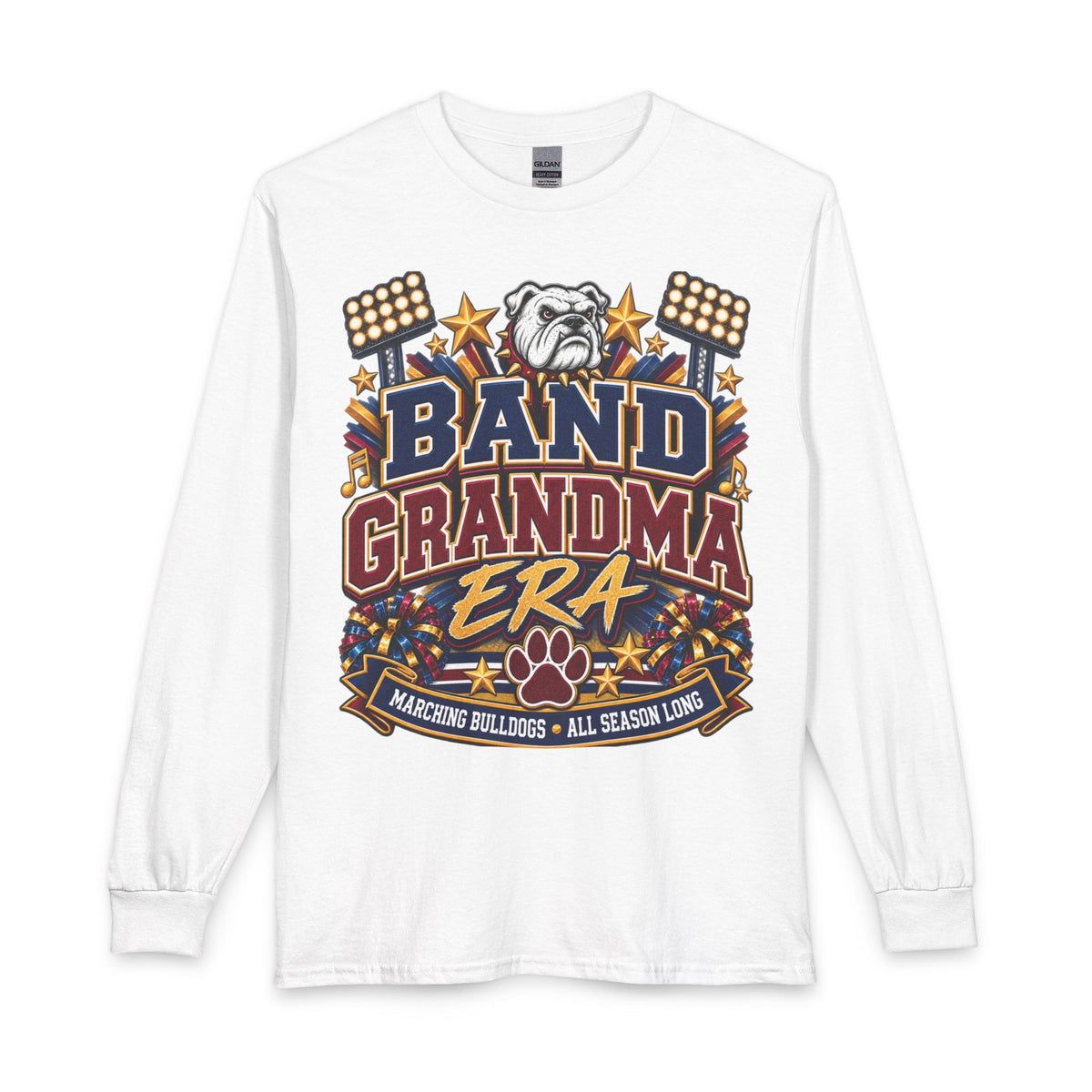 Band Grandma Era Long Sleeve Tee - Marching Bulldogs Pride