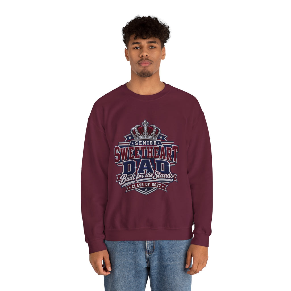 Senior Sweetheart Dad Crewneck Sweatshirt — 'Built for the Stands' Class of 2023