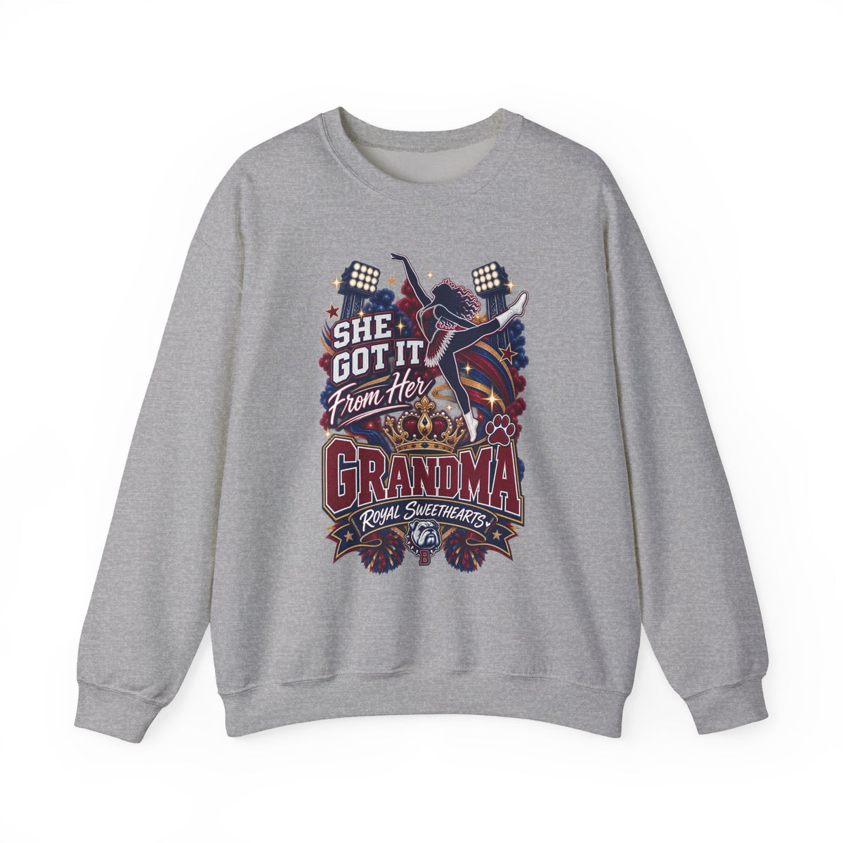 Grandma Rocker Crewneck Sweatshirt — "She Got It From Her Grandma" Vintage Concert Design