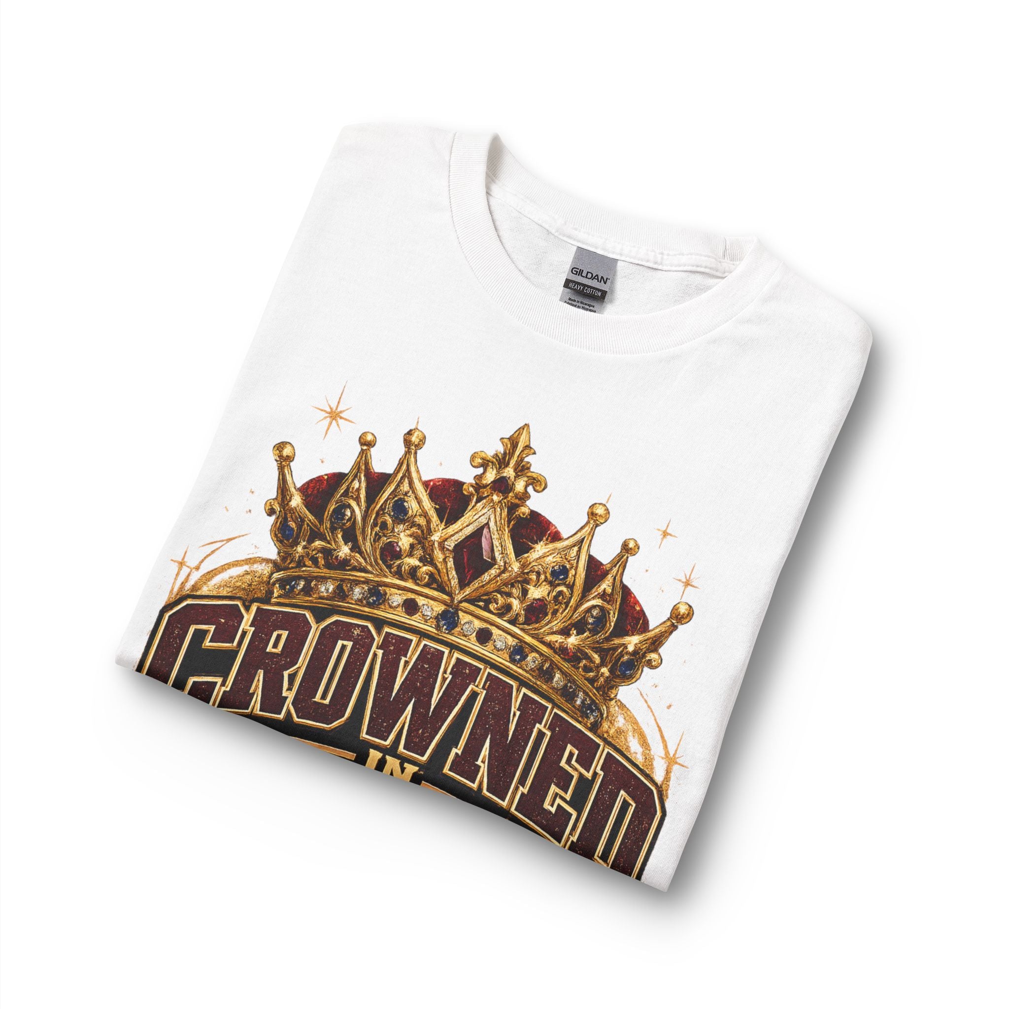 Crowned in Burgundy & Blue Long Sleeve Tee — Royal Sweethearts Mom Shirt