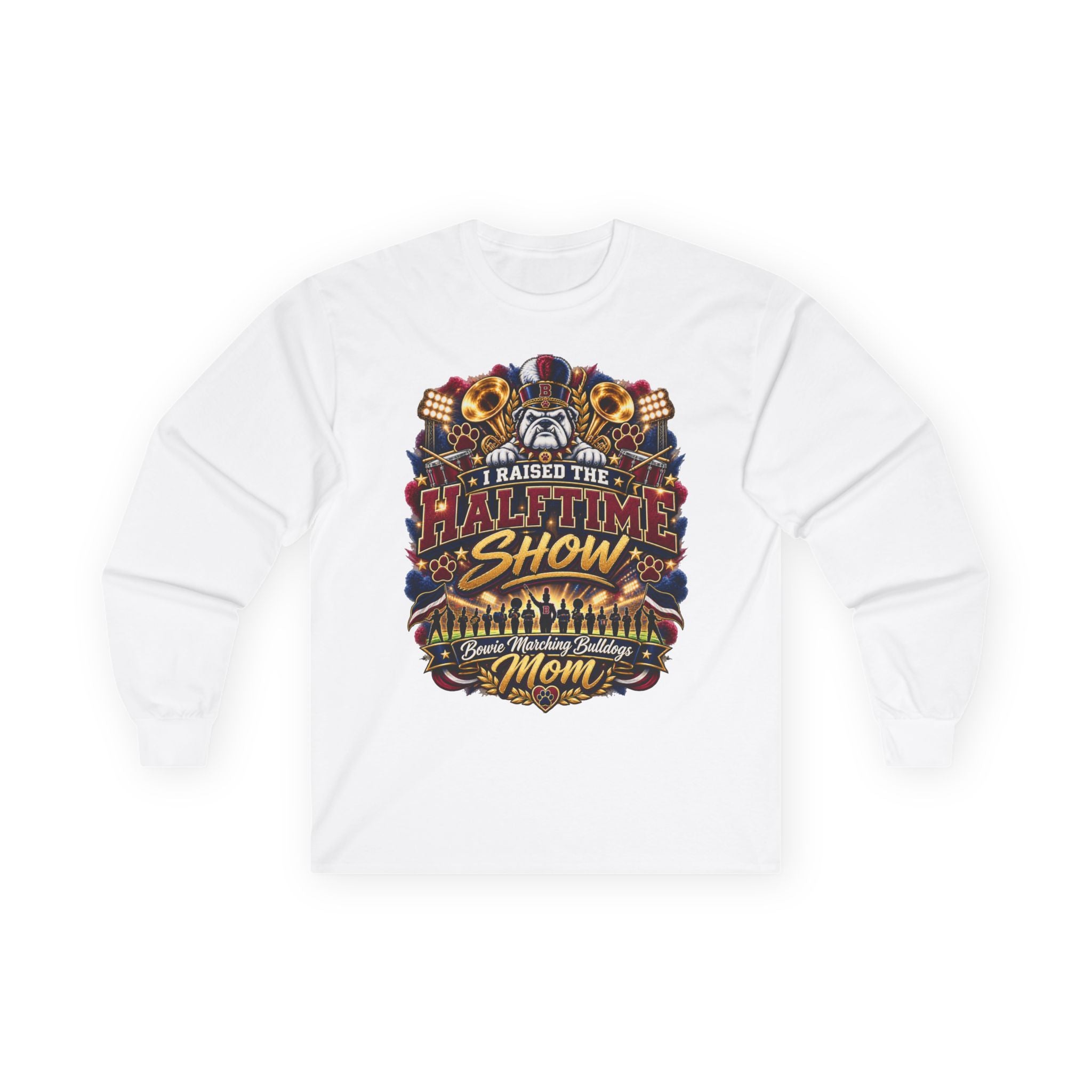 I Raised the Halftime Show Mom Long Sleeve Tee – Proud Football Mom Shirt