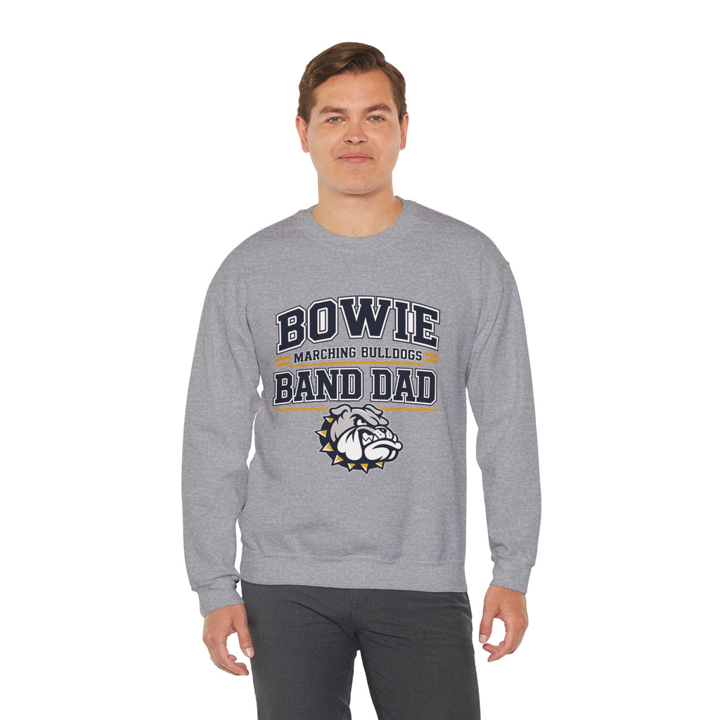 Band Dad Crewneck Sweatshirt – Bowie Marching Bulldogs Mascot Pullover