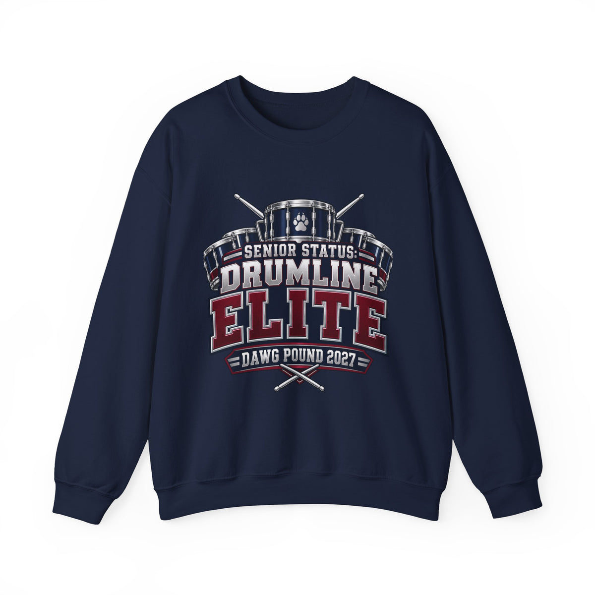 Drumline Elite Crewneck Sweatshirt — "Senior Status" Dawg Pound 2027