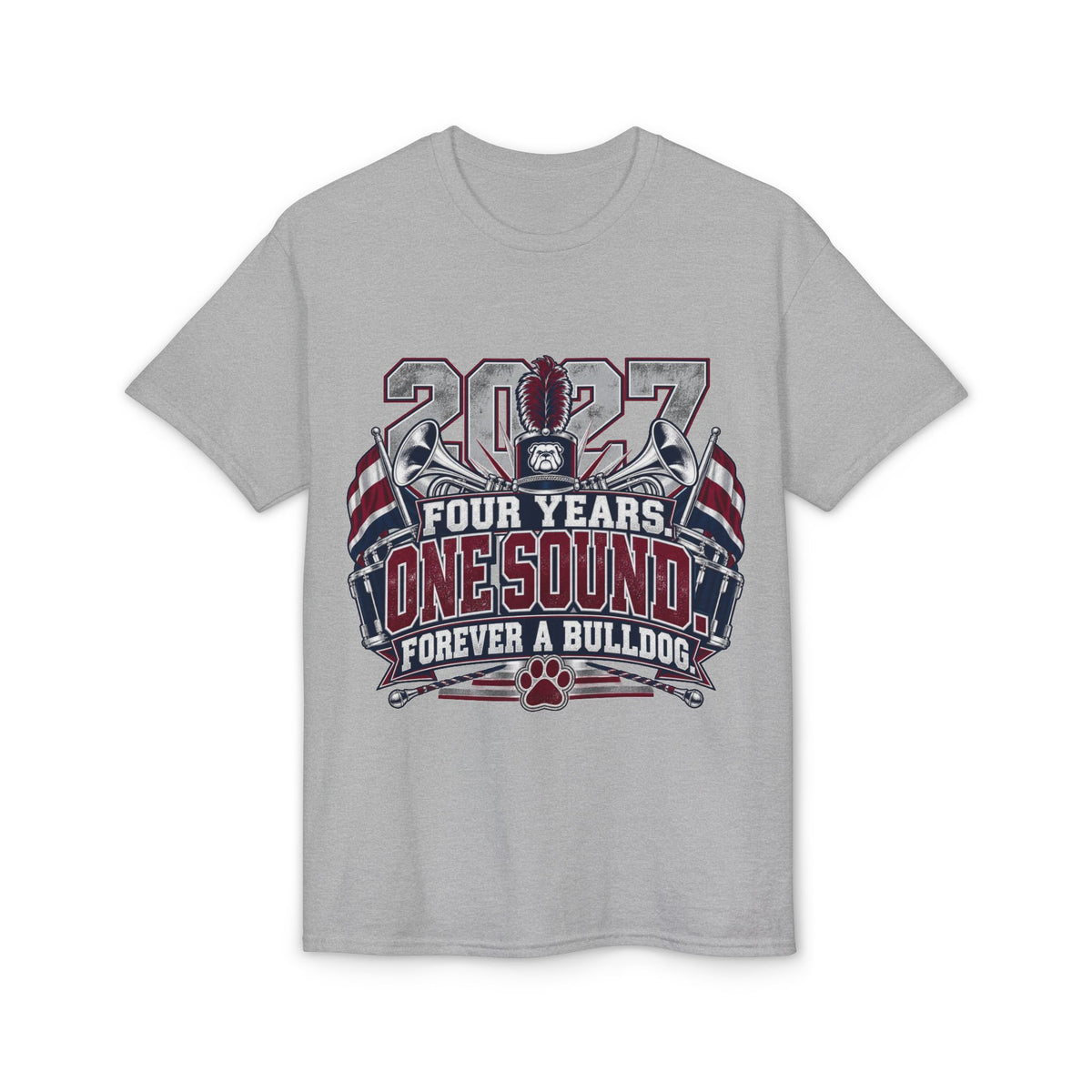 Senior 2027 Bulldog Marching Band T‑Shirt — "Last March" Legacy Forever
