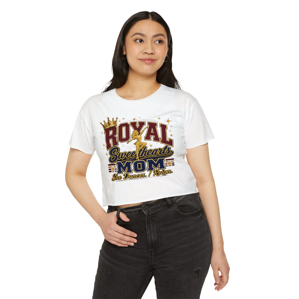 Royal Sweetheart Mom Crop Top — 'She Dances, Reigns' Festival Tee