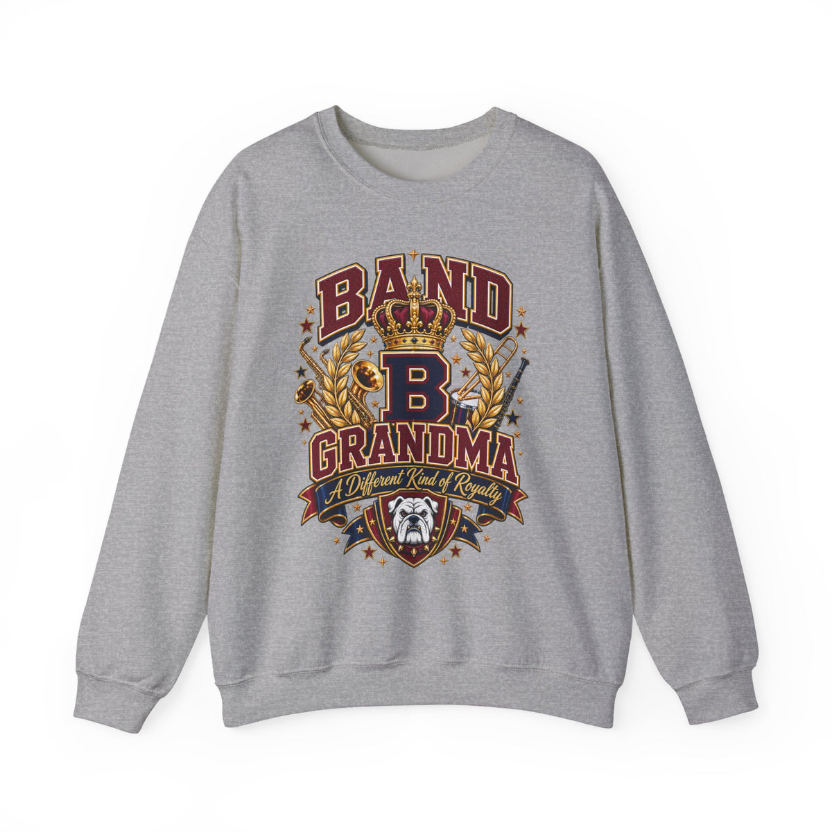 Band Grandma Sweatshirt – Vintage Crowned 'B' Music Mom Crewneck