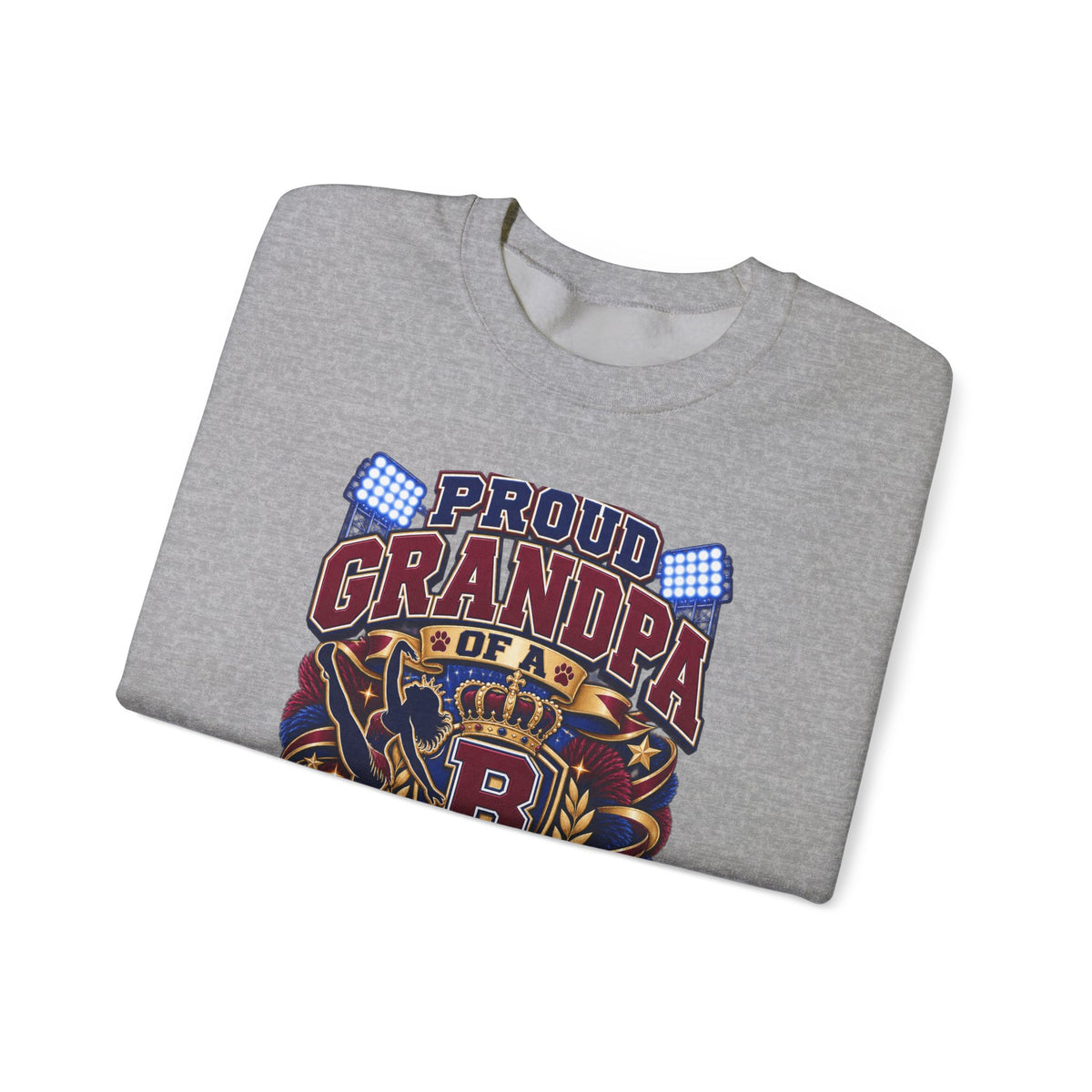 Proud Grandpa Royal Sweetheart Sweatshirt – Vintage Crest Grandpa Gift