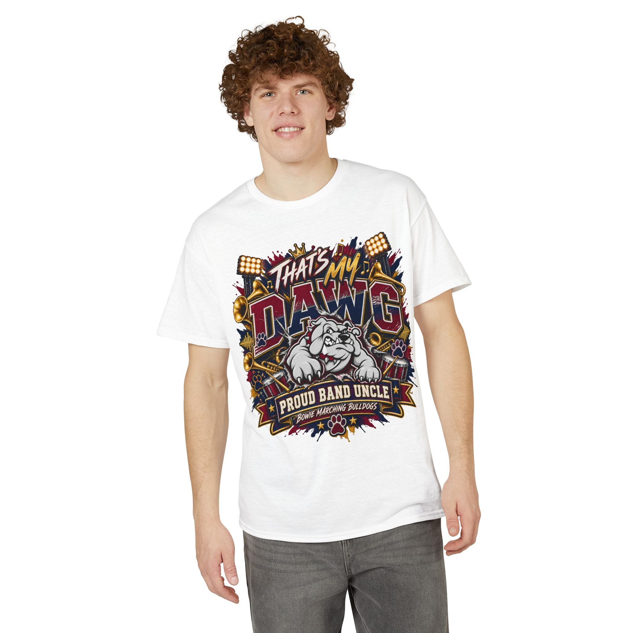 That's My Dawg Bulldog Design T-Shirt — Proud Band Uncle