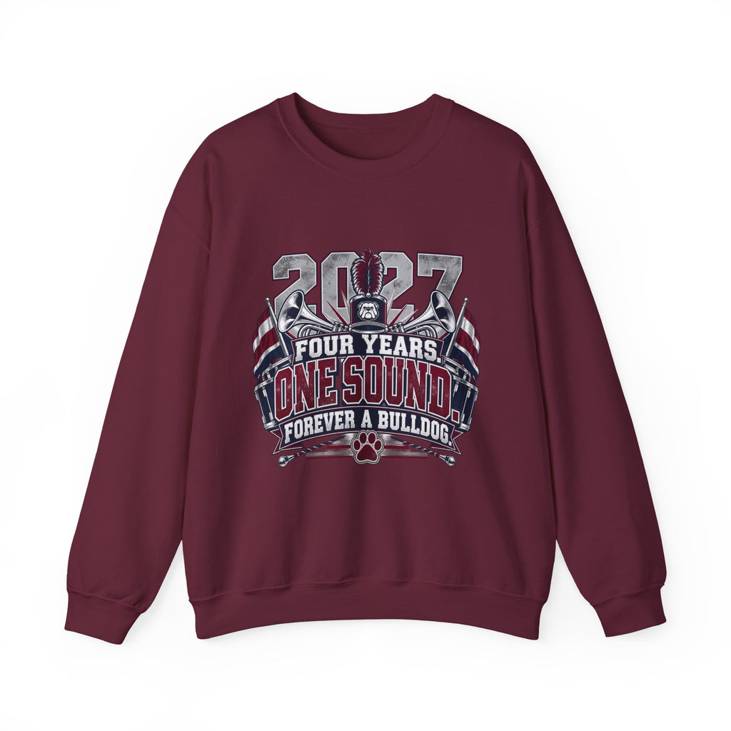 2027 Bulldog Senior Crewneck Sweatshirt – "Four Years, One Sound" Graduation Gift