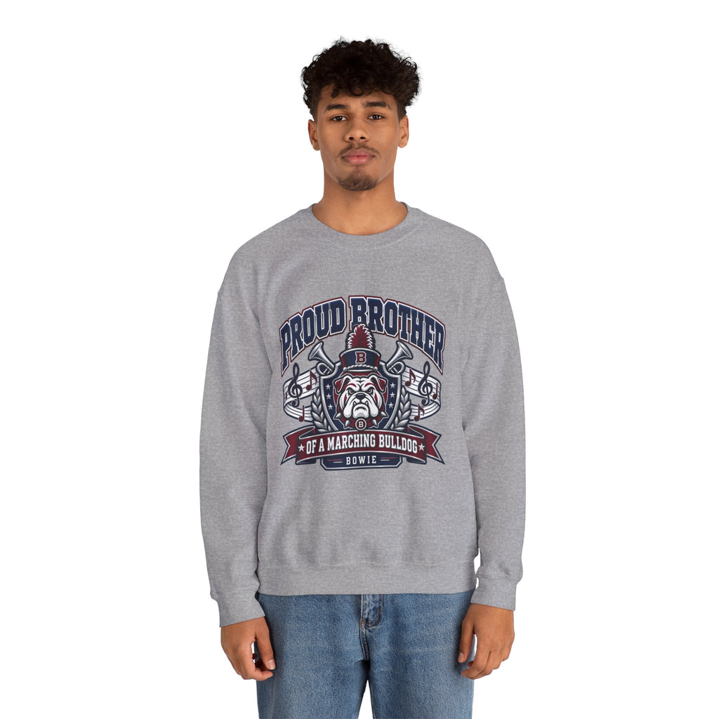 Proud Brother Marching Bulldog Crewneck Sweatshirt