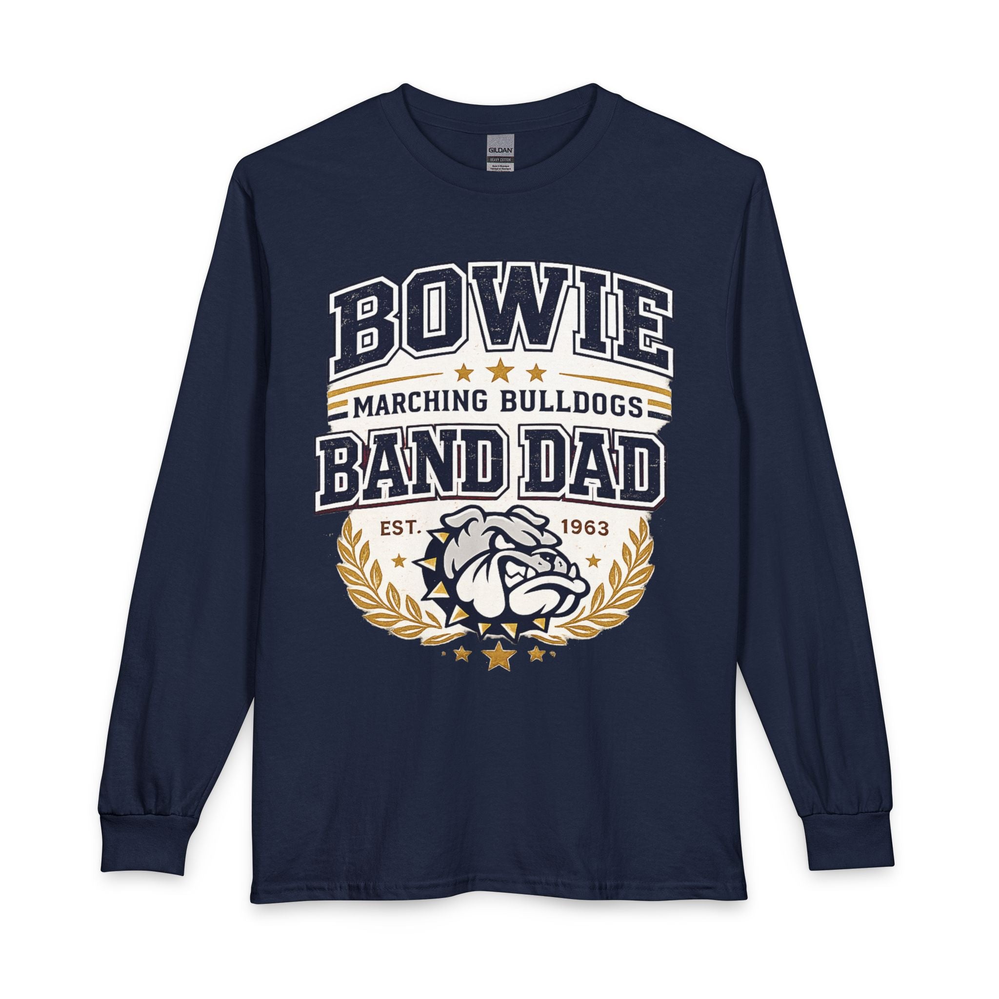 Band Dad Long Sleeve Tee — Bowie Marching Bulldogs Dad Shirt