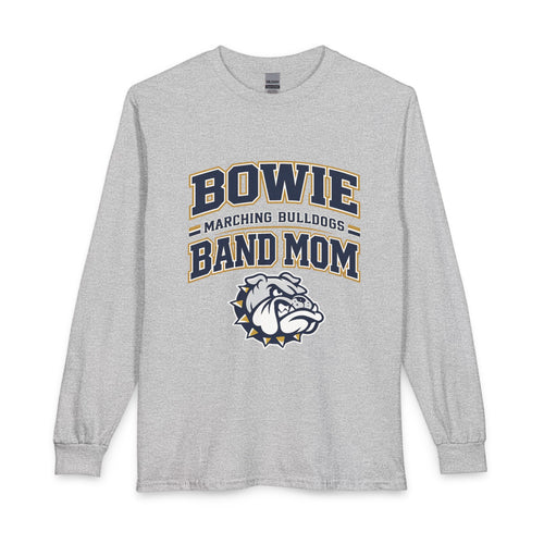 Bowie Bulldogs Band Mom Long Sleeve Crew Neck T-Shirt