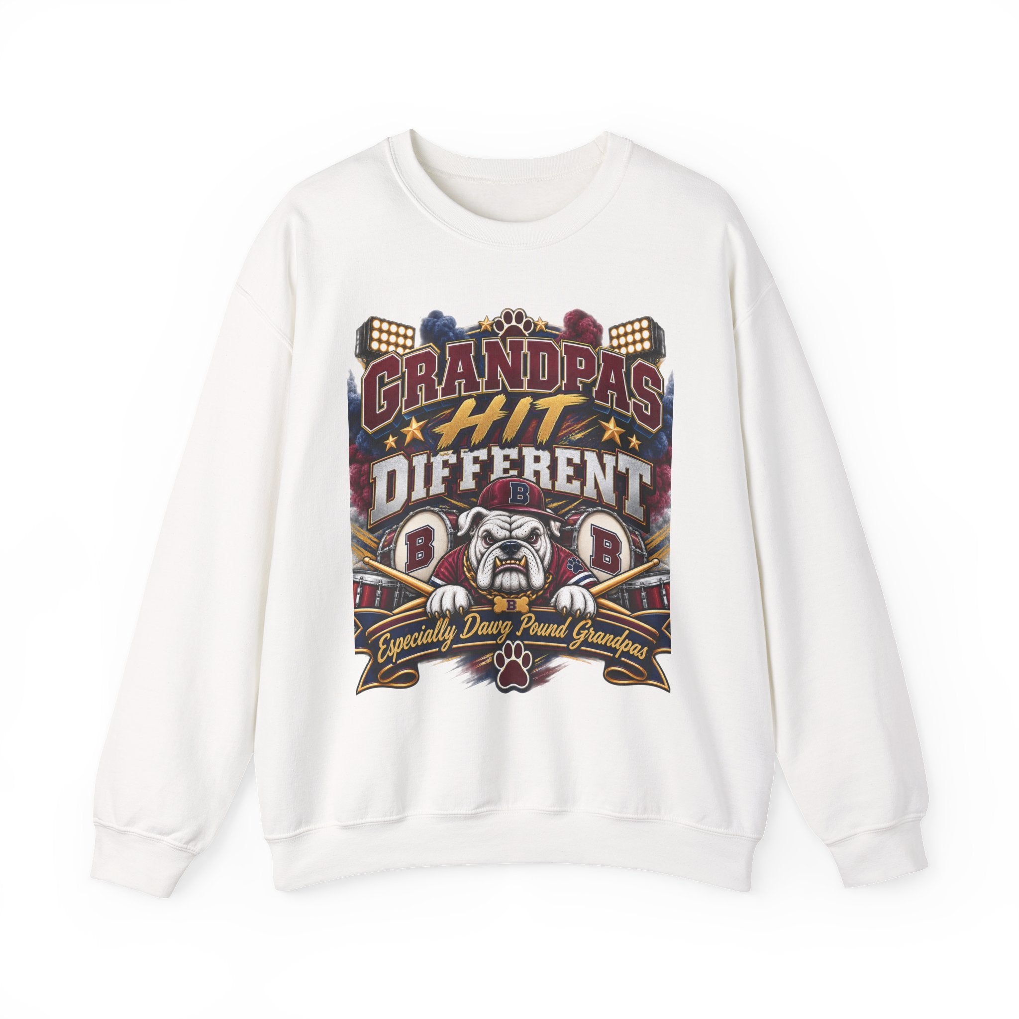 Grandpas Hit Different Sweatshirt - Funny Retro Grandpa Gift Crewneck