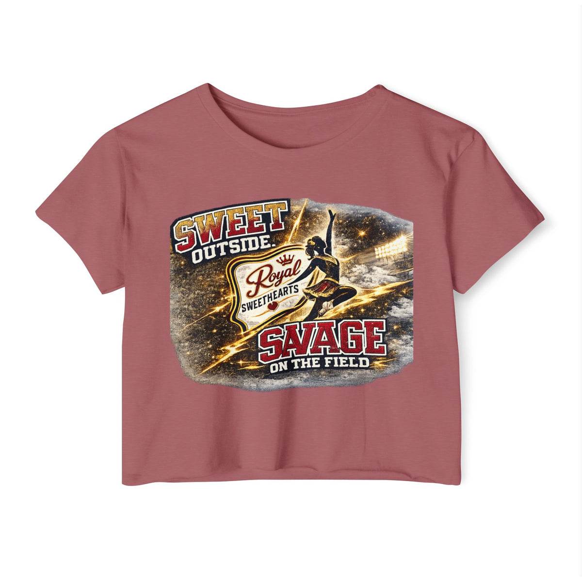 Festival Crop Top — "Sweet Outside, Savage on the Field" Graphic