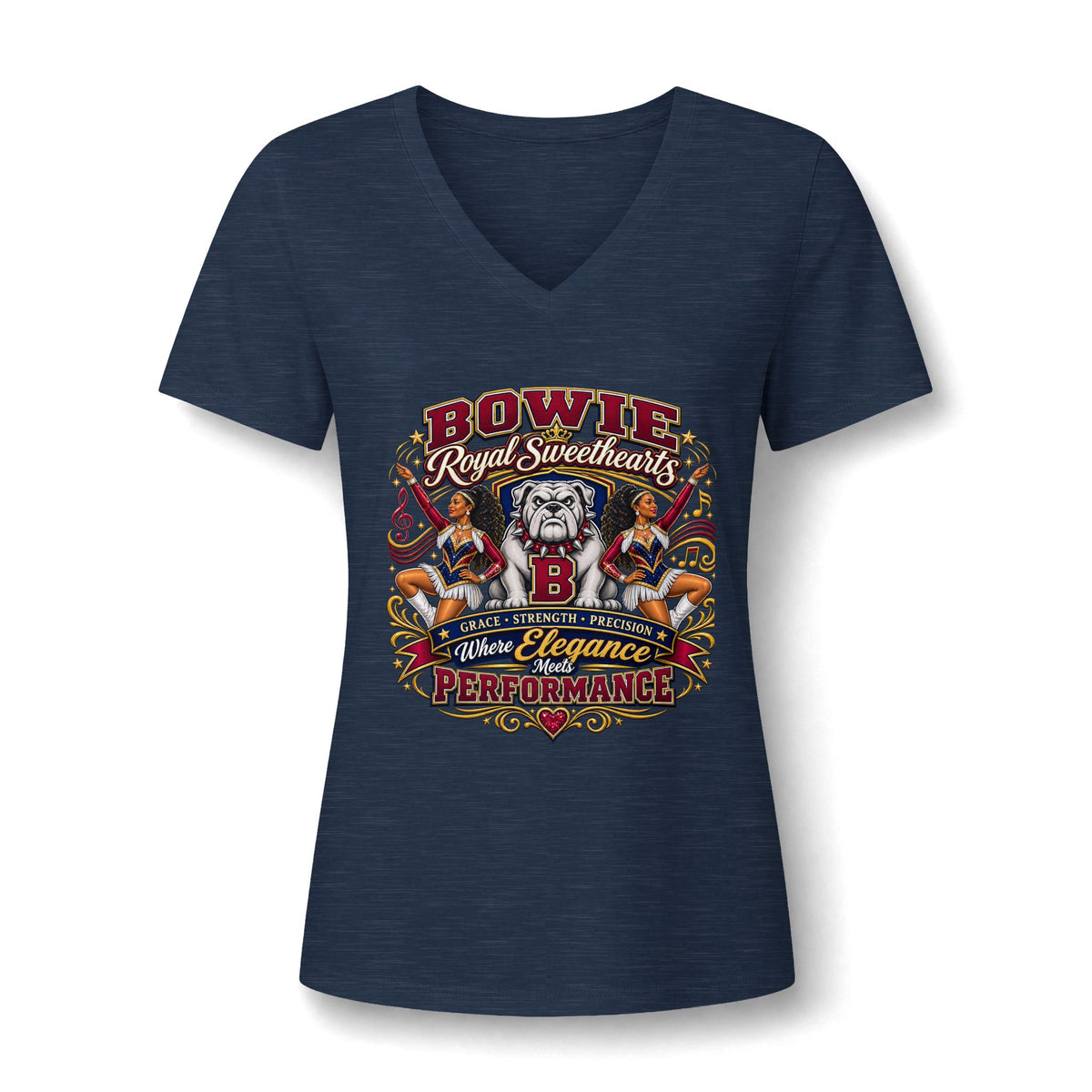 Women's Relaxed Heather CVC V-Neck Tee