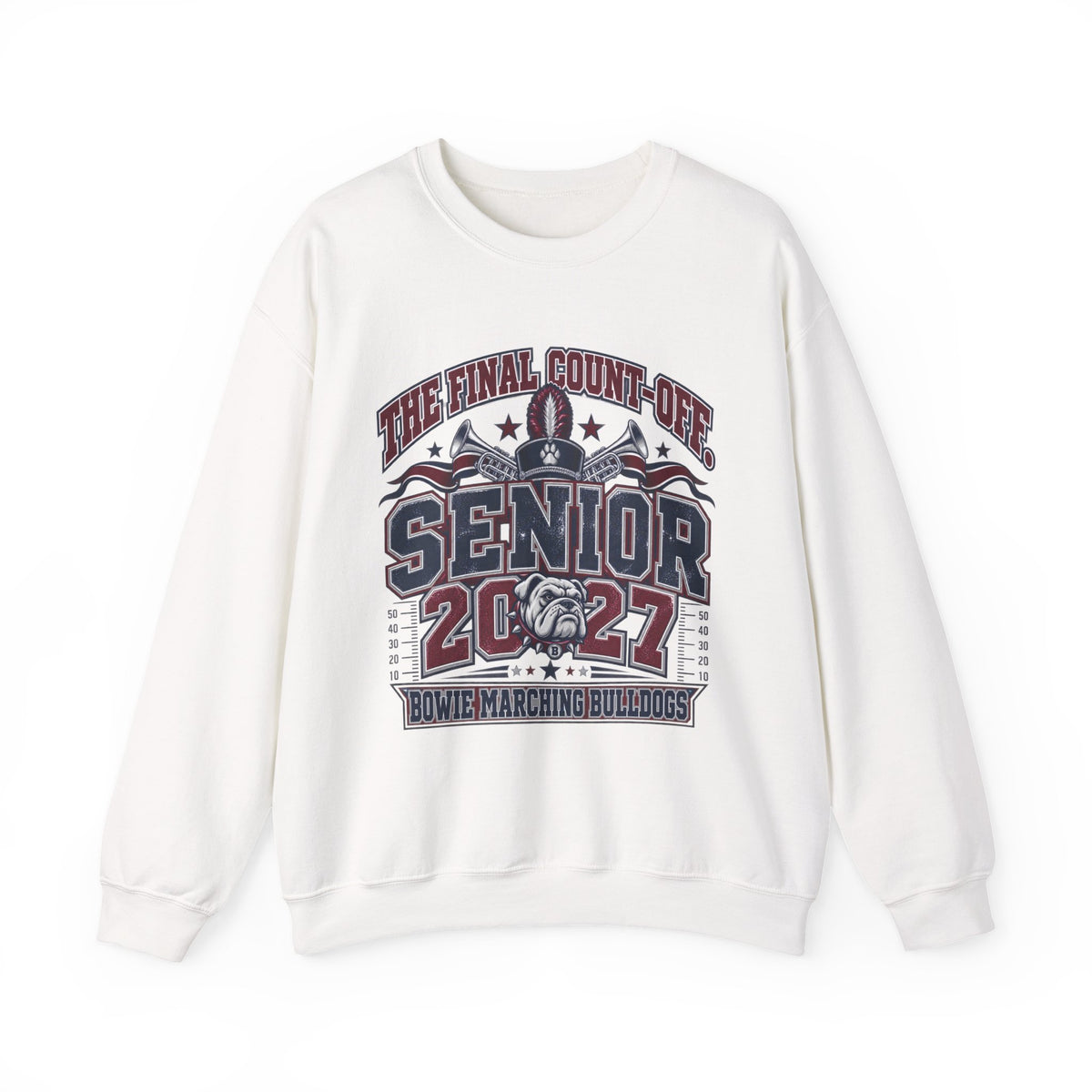 Senior 2027 Crewneck Sweatshirt — "The Final Count-Down" Bowie Marching Bulldogs