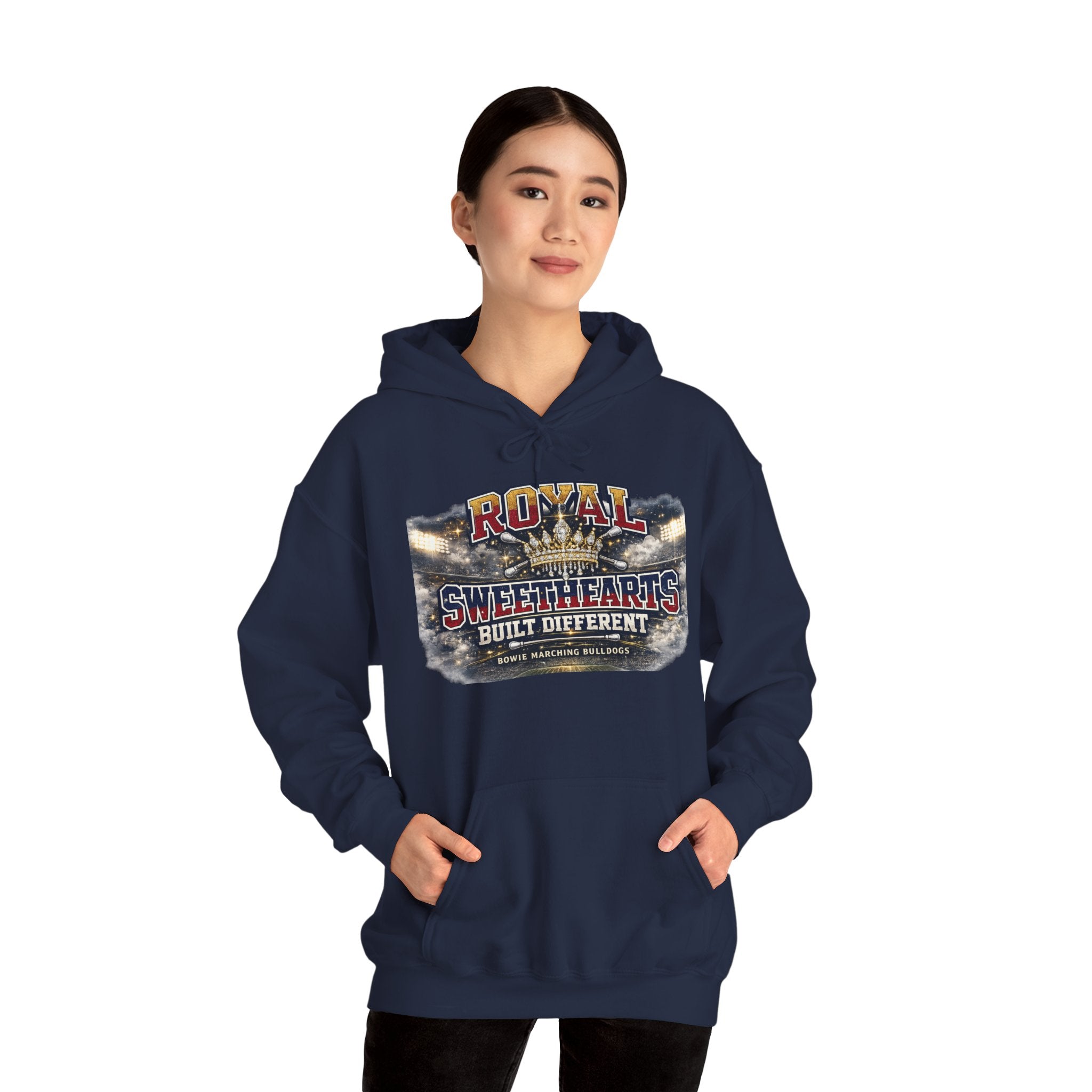 Royal Sweethearts Hoodie — "Built Different" Vintage Motorcycle Graphic