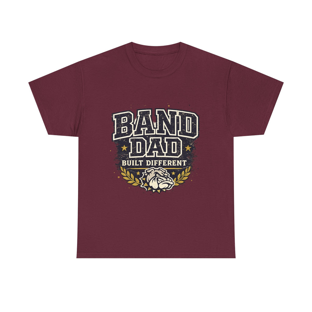 Band Dad T-Shirt "Built Different" – Proud Marching Band Dad Tee