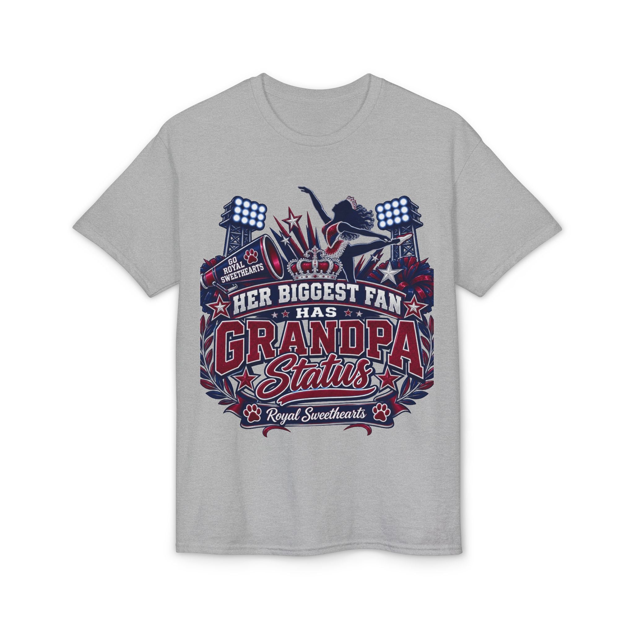 Her Biggest Fan Has Grandpa Status T-Shirt — Proud Sports Grandpa Tee