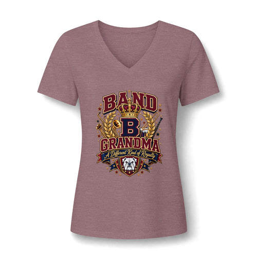 Band Grandma V-Neck Tee — Proud Marching Band Mom/Grandma Shirt
