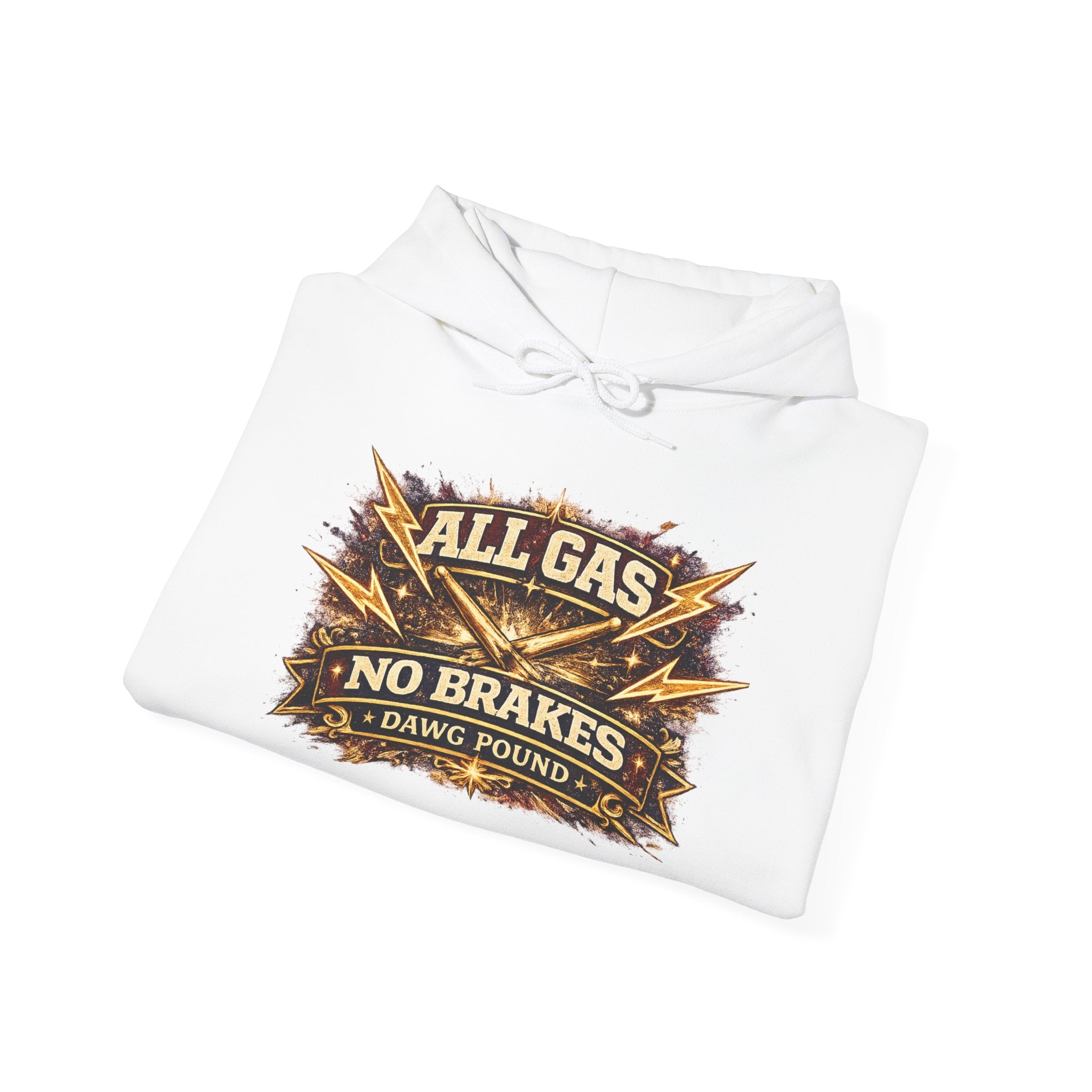 Hoodie — "All Gas No Brakes" Retro Racing Pullover