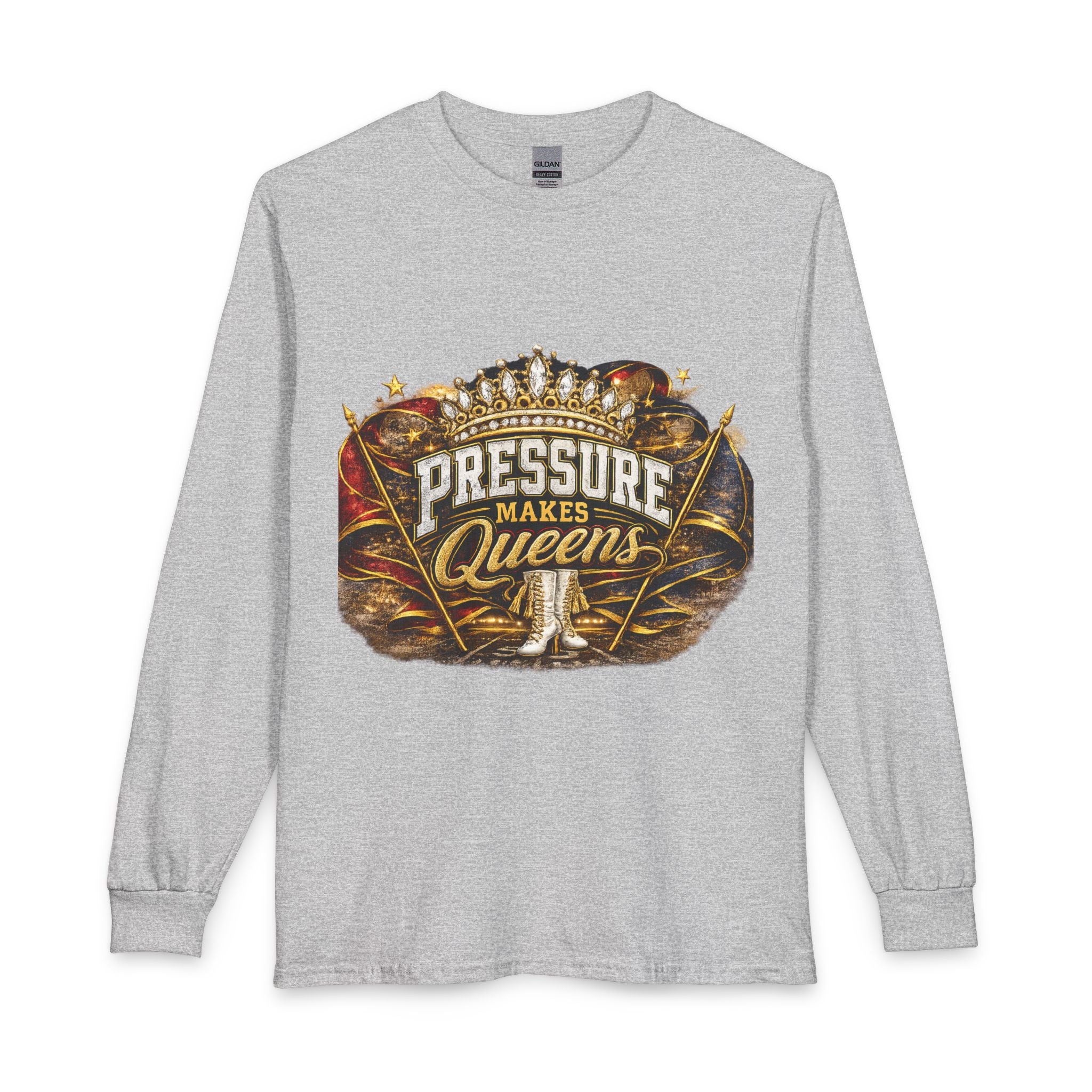 Pressure Makes Queens Long Sleeve Shirt — Empowerment Graphic Tee