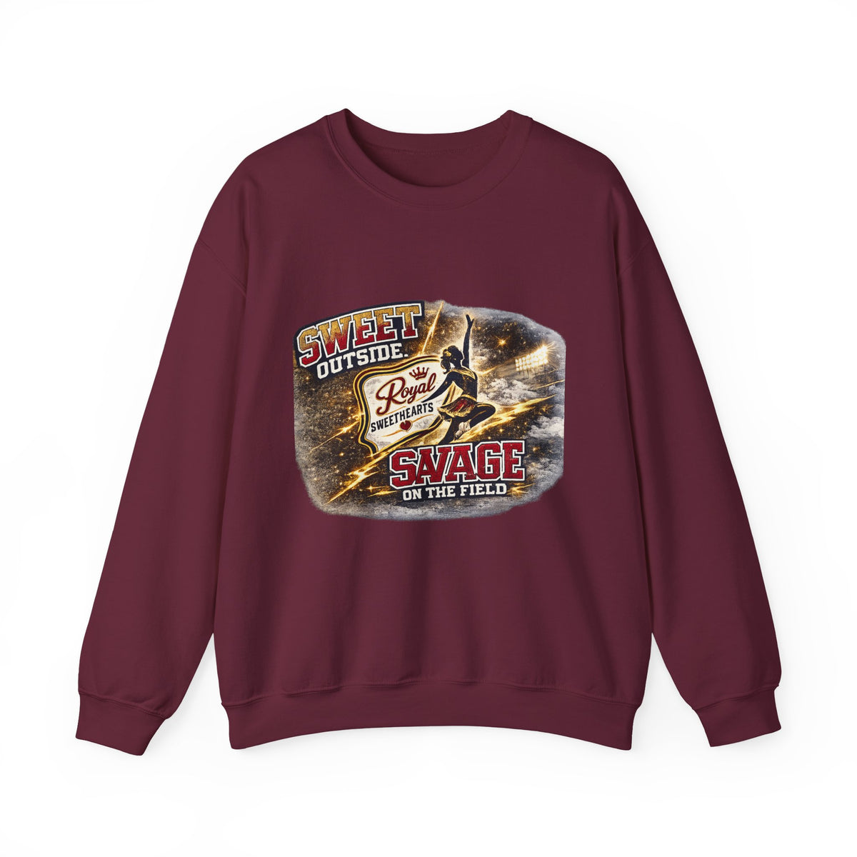 Football Player Graphic Sweatshirt — "Sweet Outside, Savage on the Field"