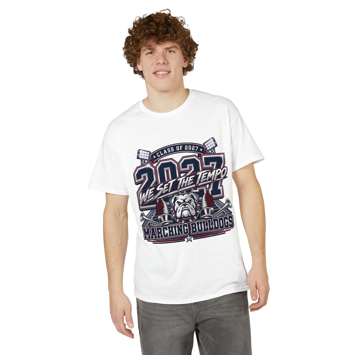 2027 "We Set the Tempo" Marching Bulldogs T-Shirt